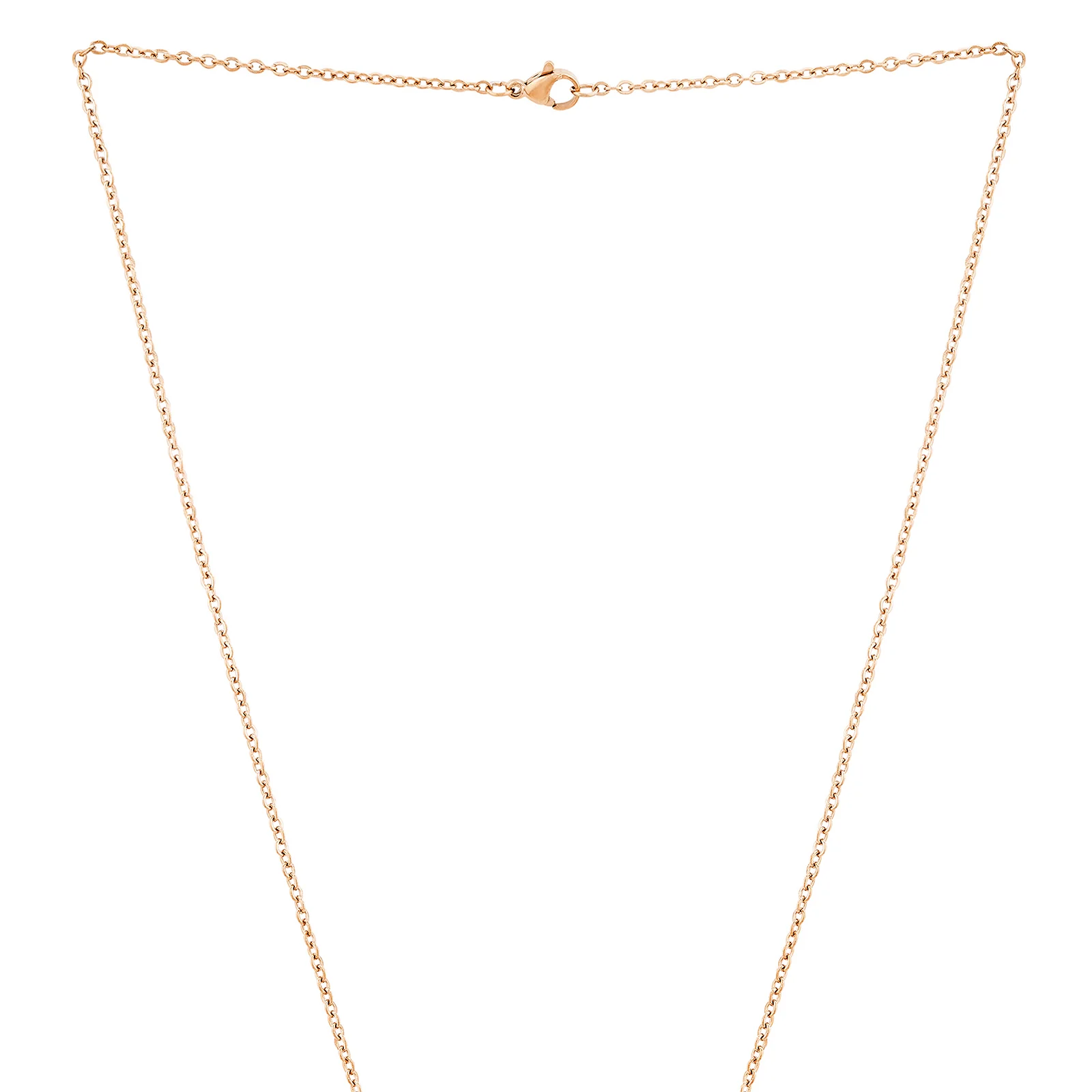 Minimal Rose Gold Round Women's Round Mantra Necklace - Image 4
