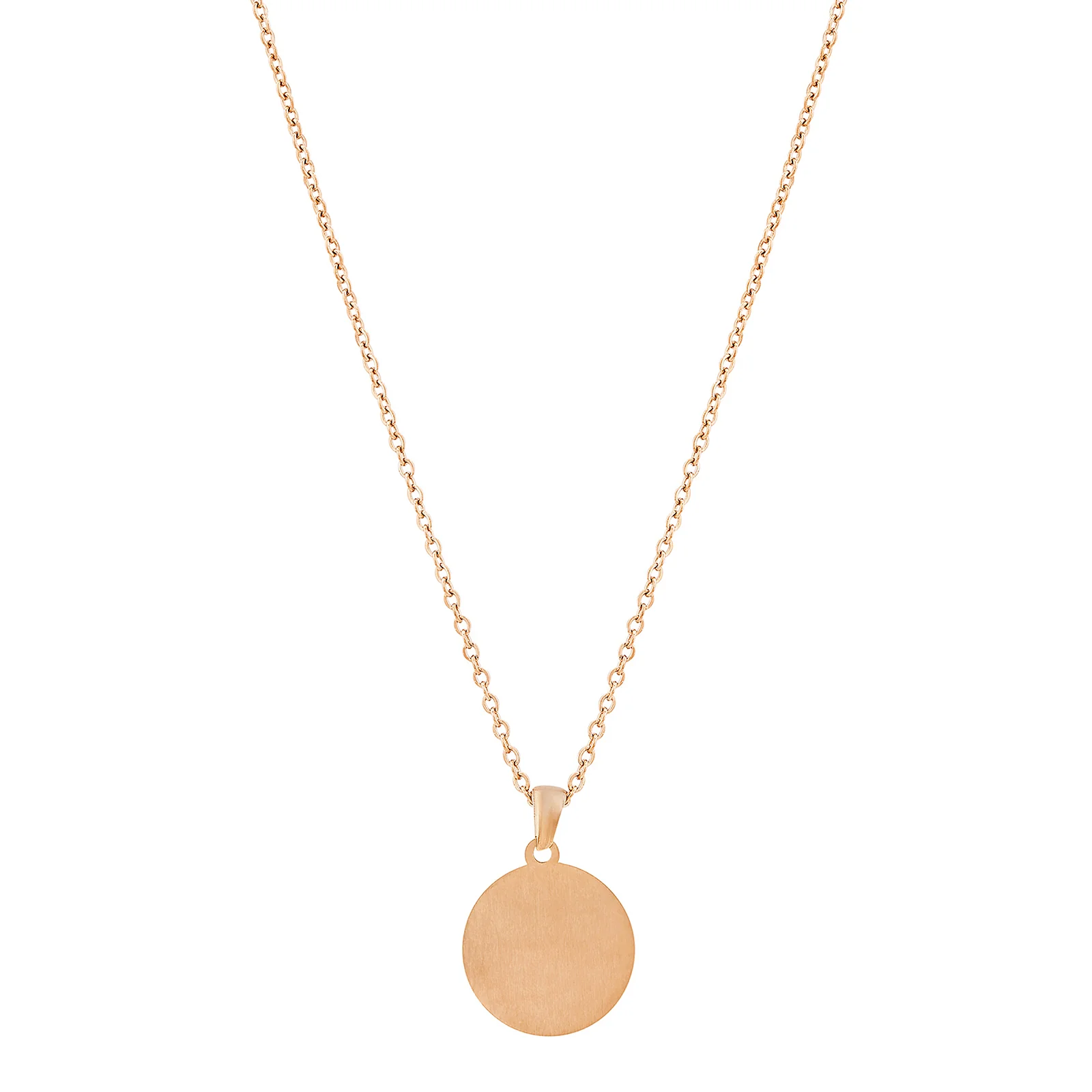 Minimal Rose Gold Round Women's Round Mantra Necklace - Image 5