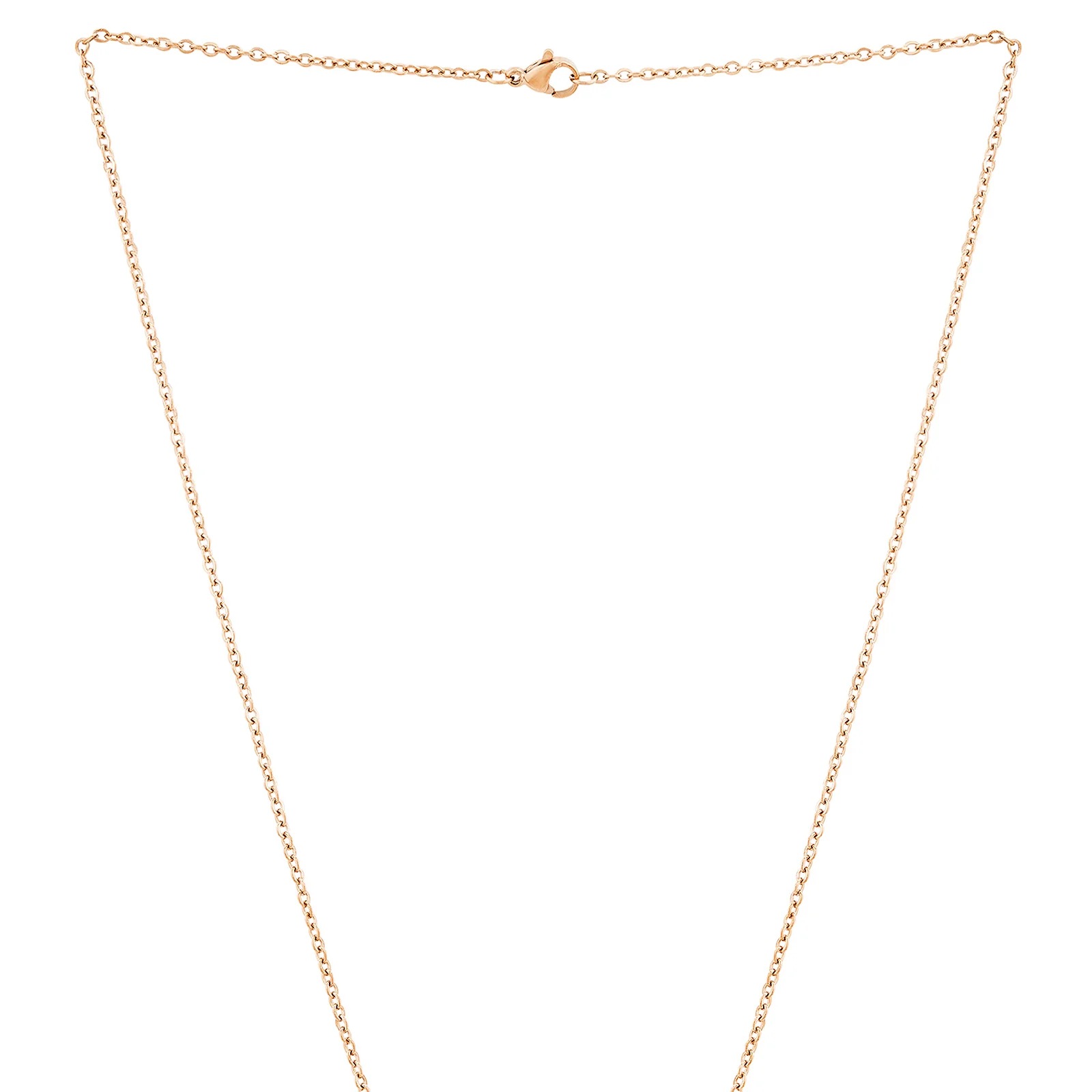 Minimal Rose Gold Women's Heart Mantra Necklace - Image 4