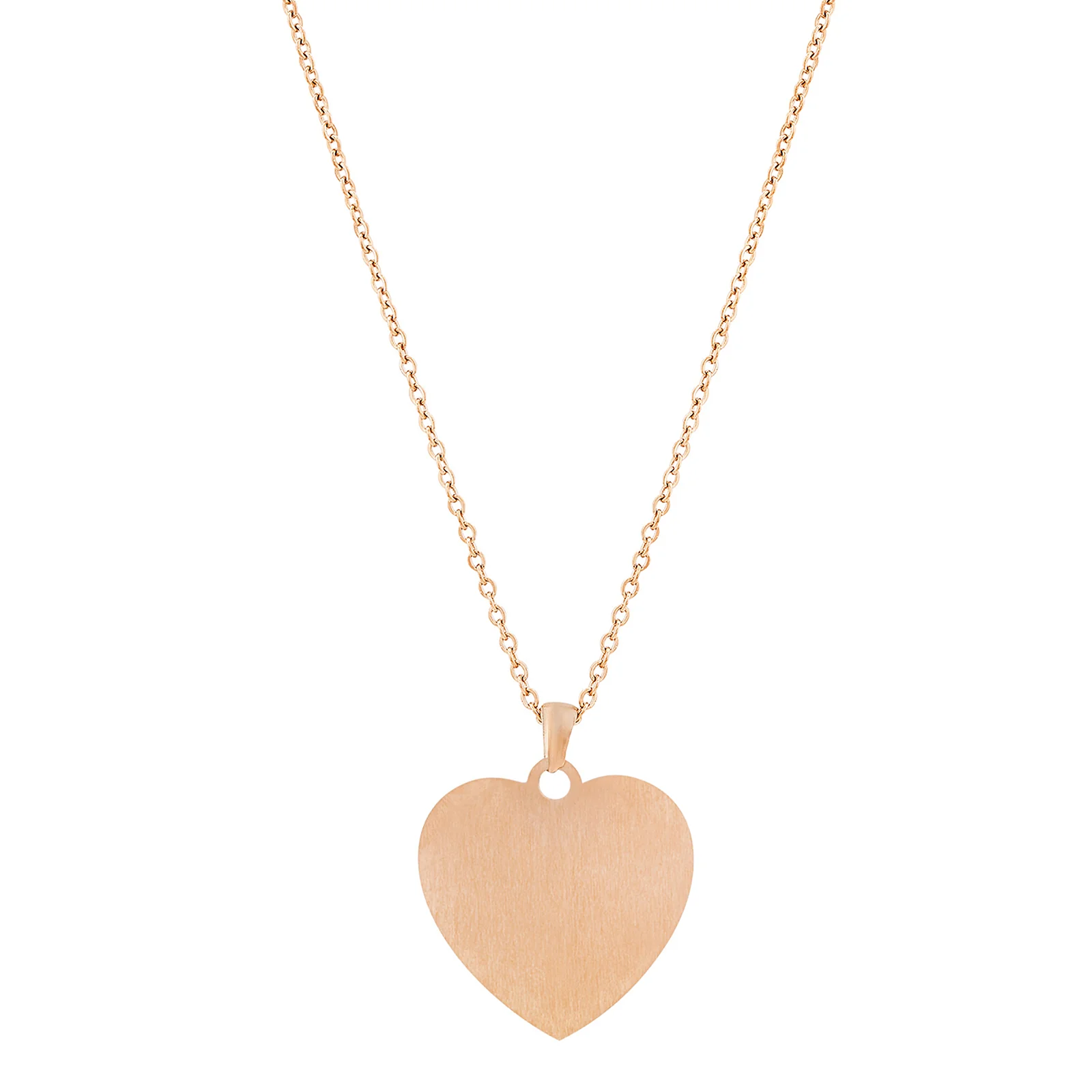 Minimal Rose Gold Women's Heart Mantra Necklace - Image 5