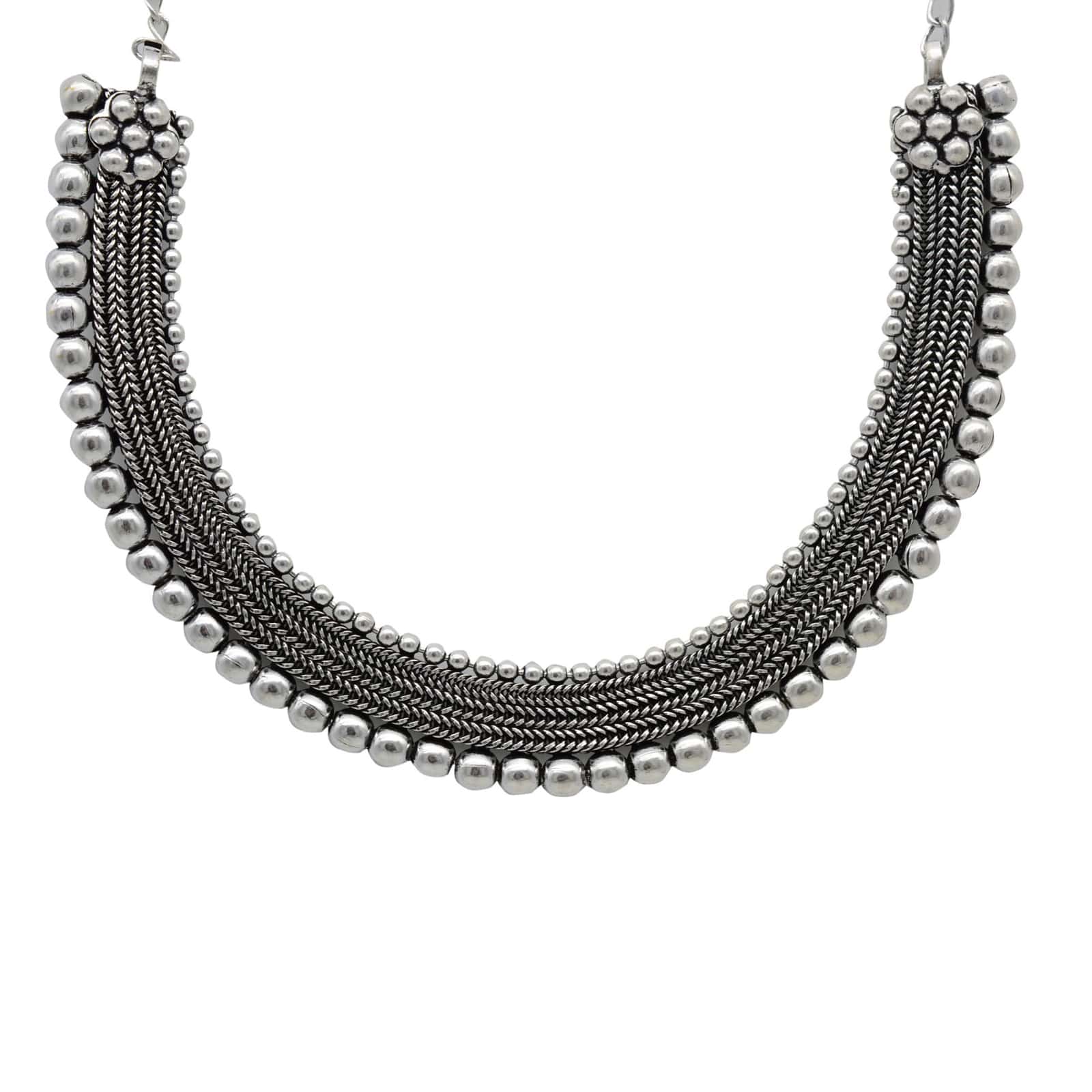 Mira Silver Oxidized Necklace - Image 5