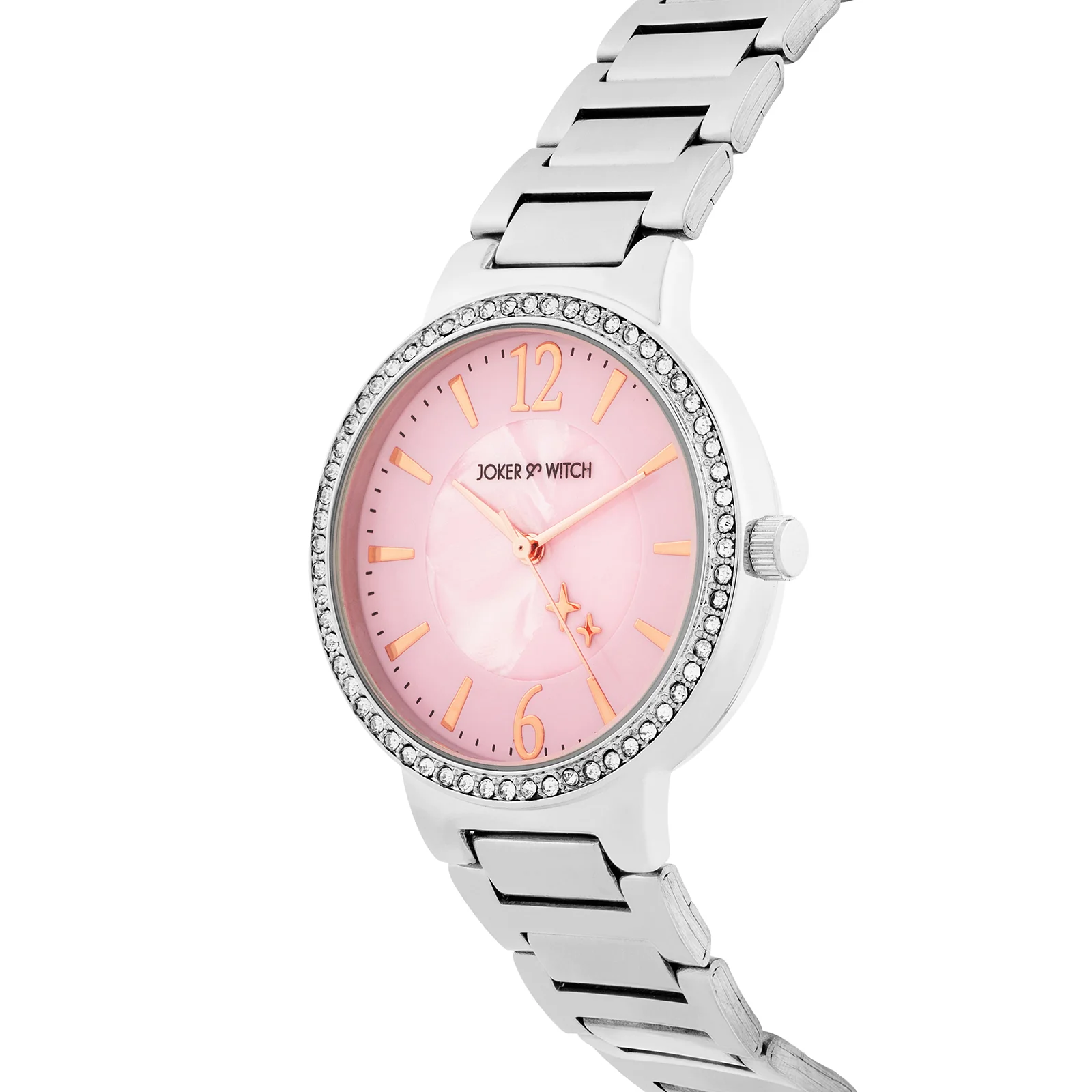 Mirage Pink Medium Dial Silver Linked Chain Strap Women's Watch - Image 4