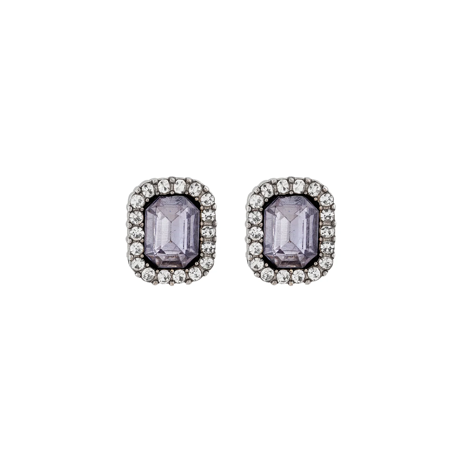 Moonchip Rhinestone Black Earrings - Image 3