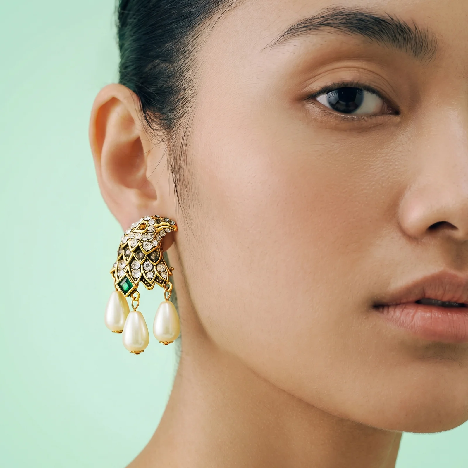 Moriellee Gold Eagle Earring - Image 2