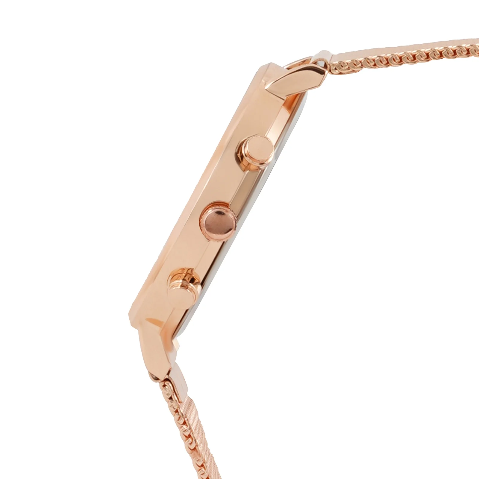 Moscow Black Large Dial Rose Gold Mesh Strap Women's Watch - Image 5