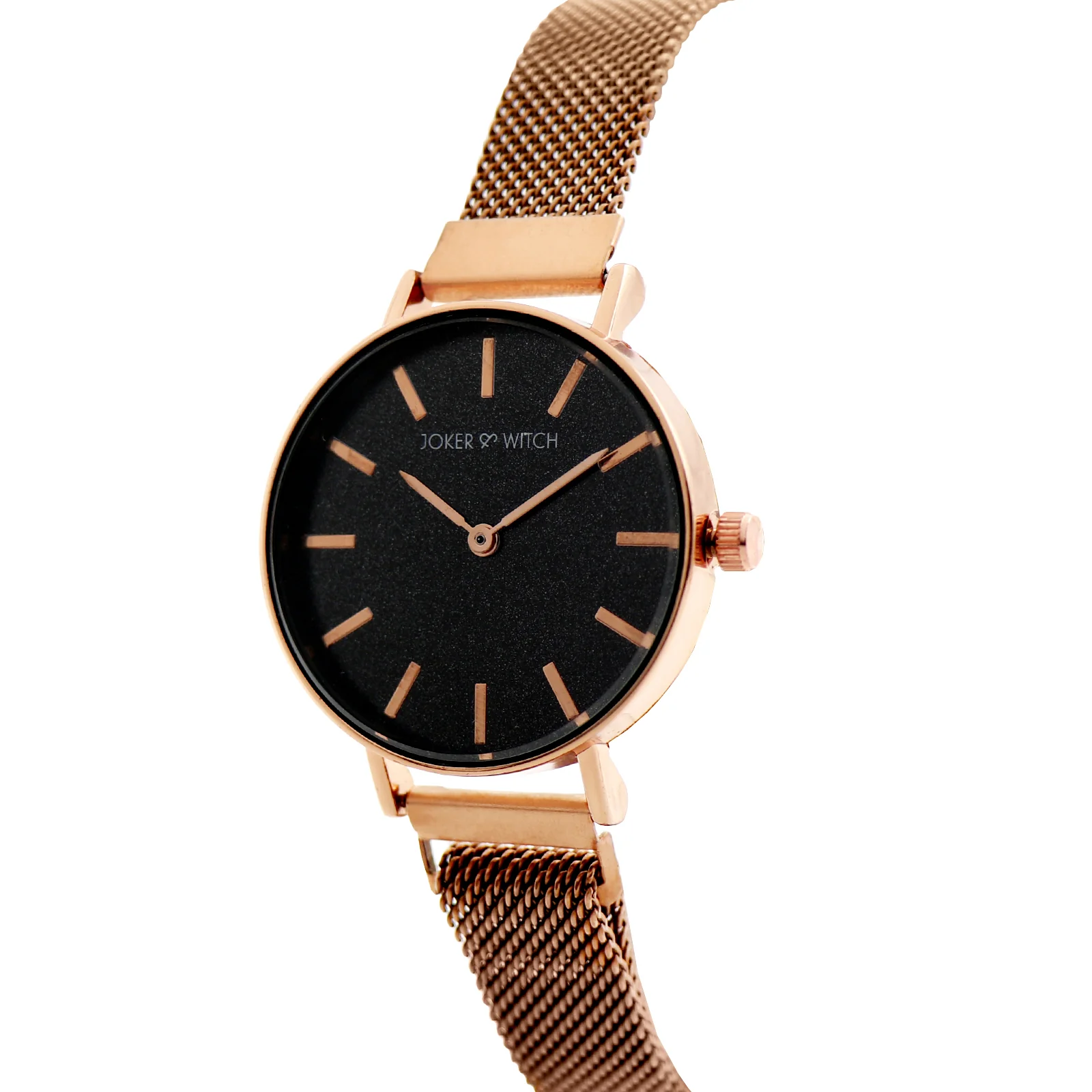 Natalie Black Medium Dial Rose Gold Magnetic Strap Women's Watch - Image 2