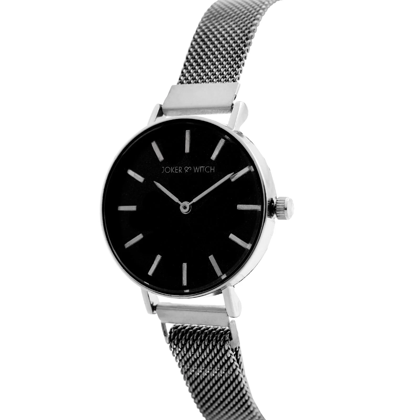 Natalie Black Medium Dial Silver Magnetic Strap Women's Watch - Image 3