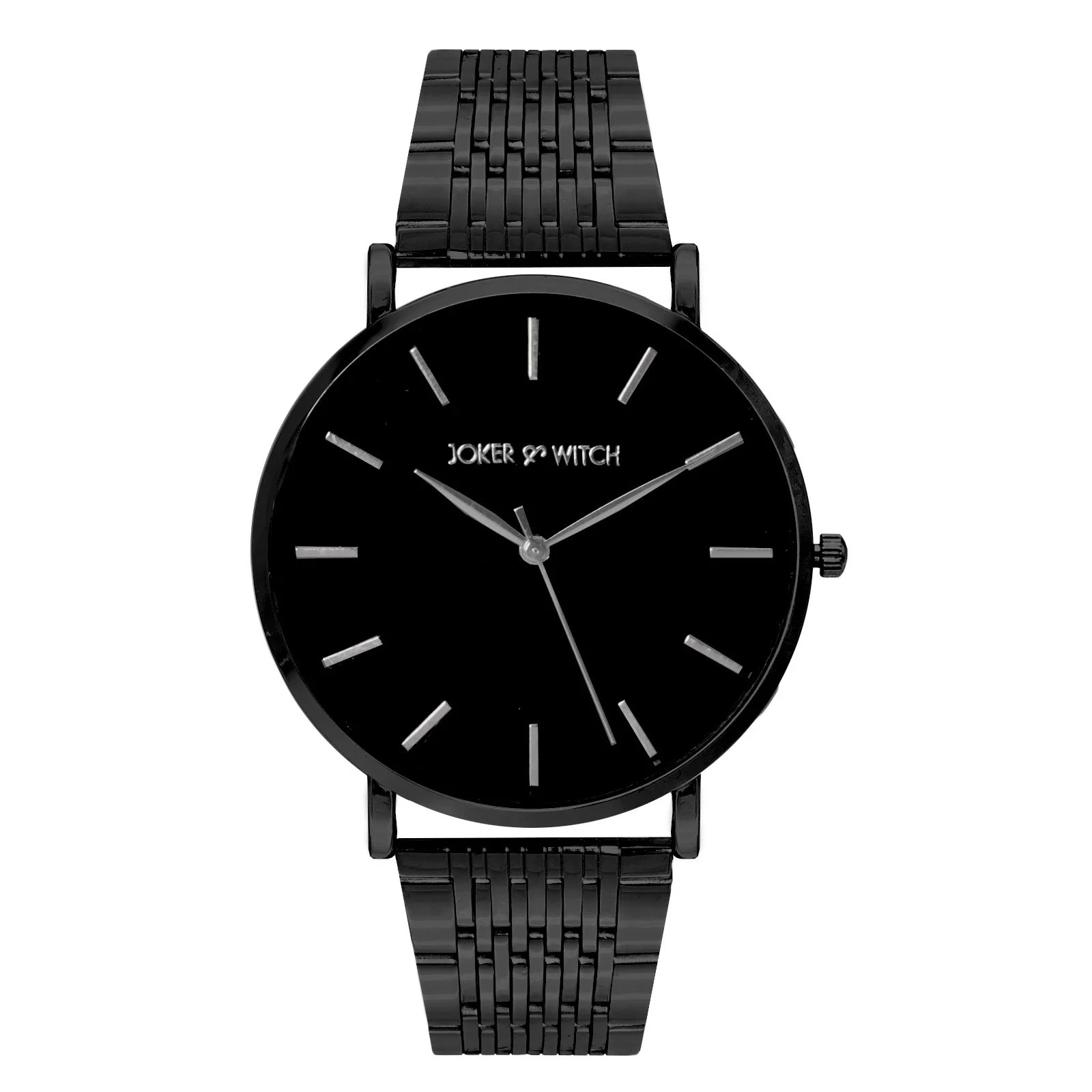 Signature Black Large Dial Linked Chain Strap Women's Watch