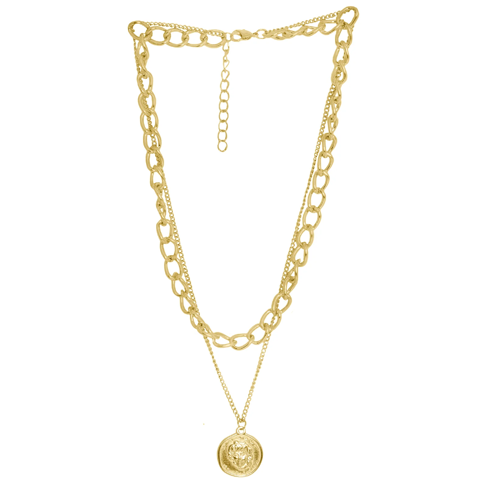 Nodo Chain Link Gold Layered Necklace - Image 3