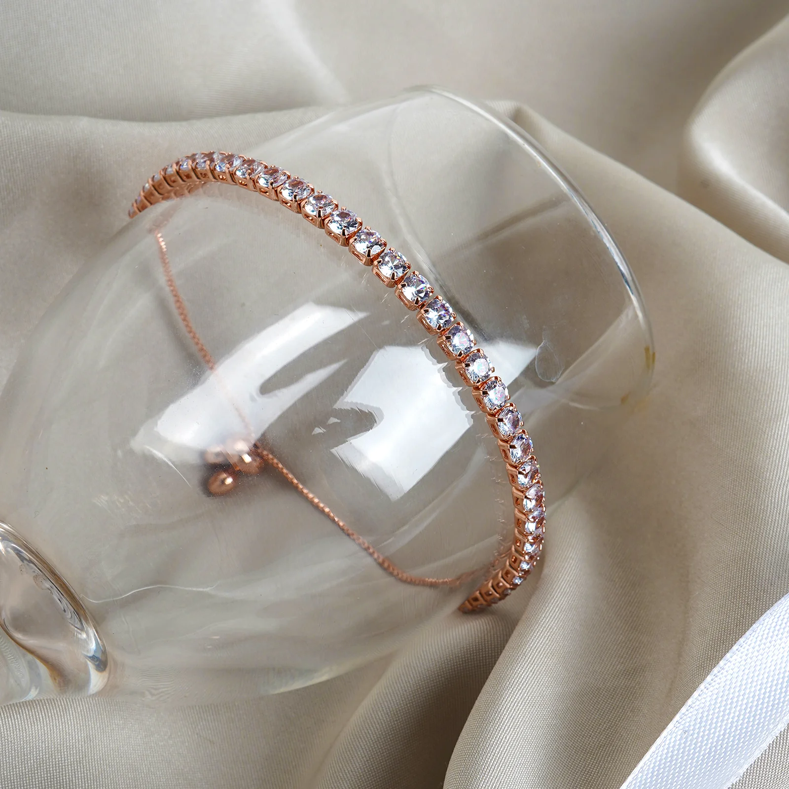 Nora Rosegold Tennis Bracelet