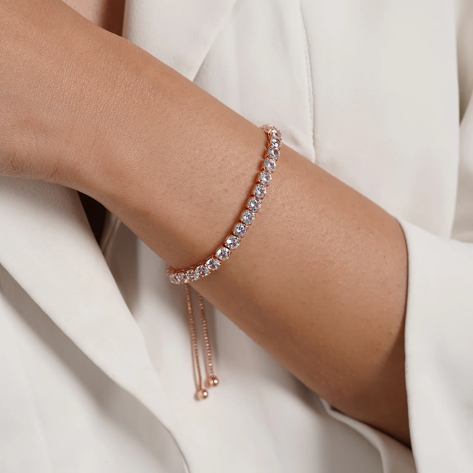 Nora Rosegold Tennis Bracelet - Image 2