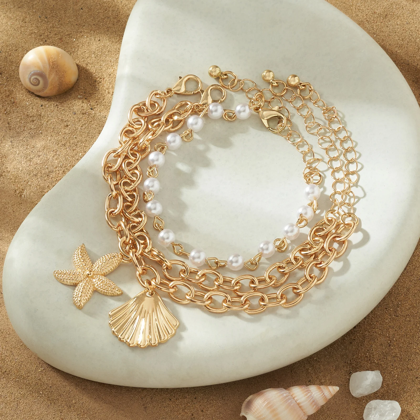 Oasys Gold Seashells Bracelet - Image 2