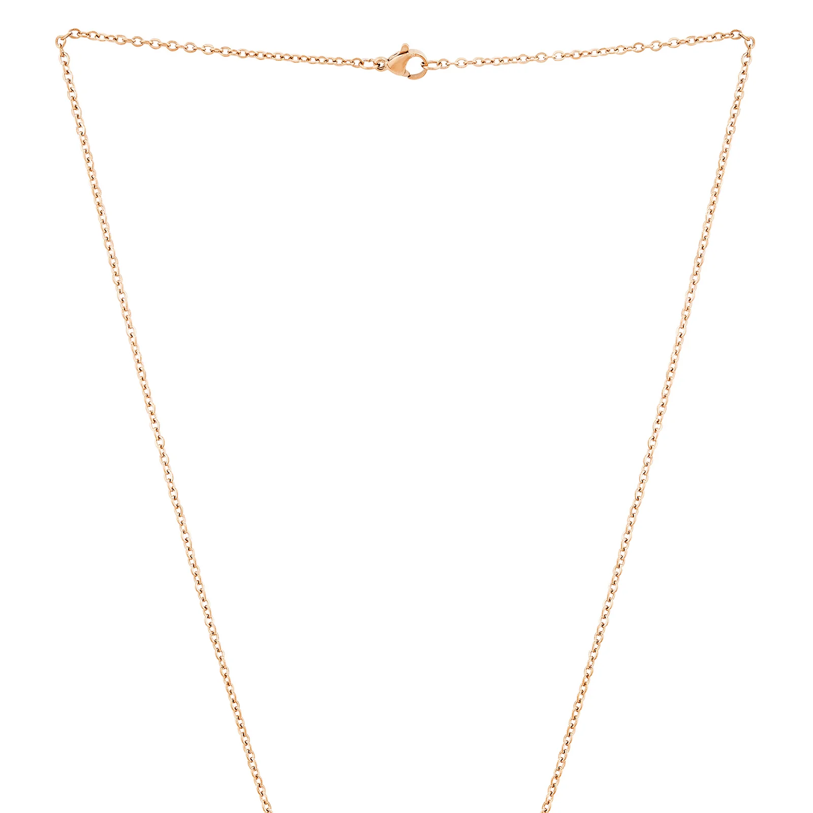 One World Rose Gold Women's Round Mantra Necklace - Image 4