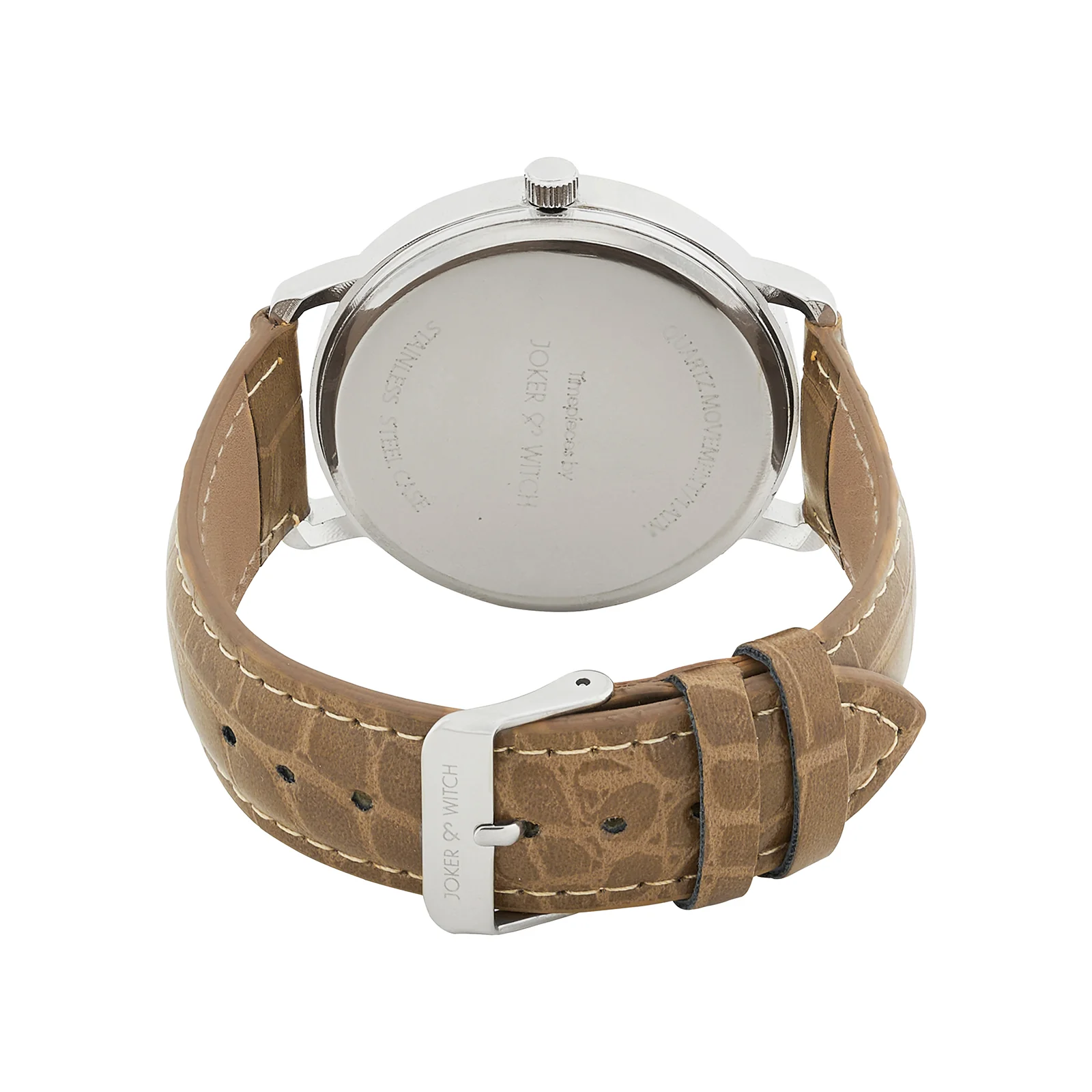 Orion Grey-Brown XLarge Dial PU Strap Men's Watch - Image 6