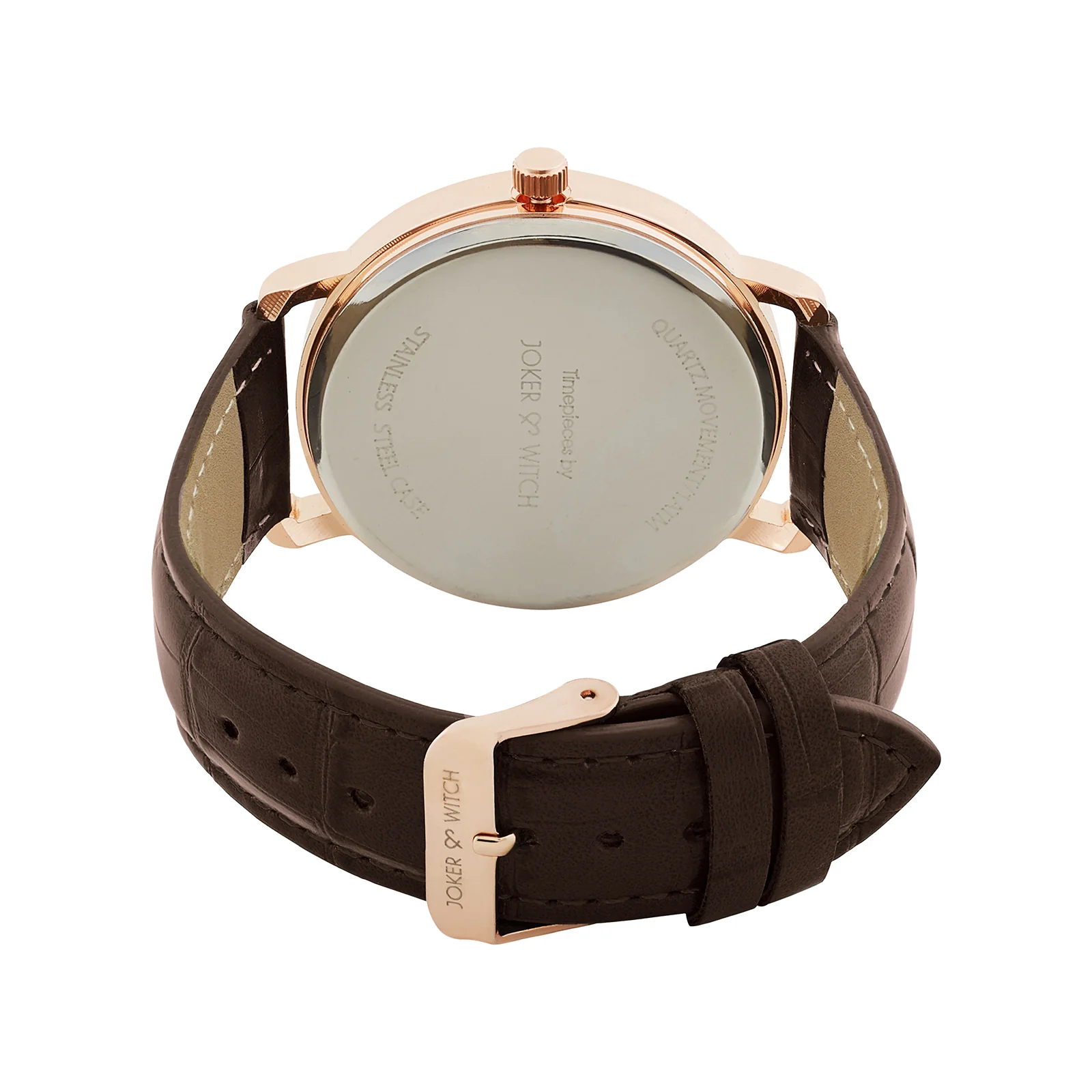 Orion White XLarge Dial Brown PU Strap Men's Watch - Image 6