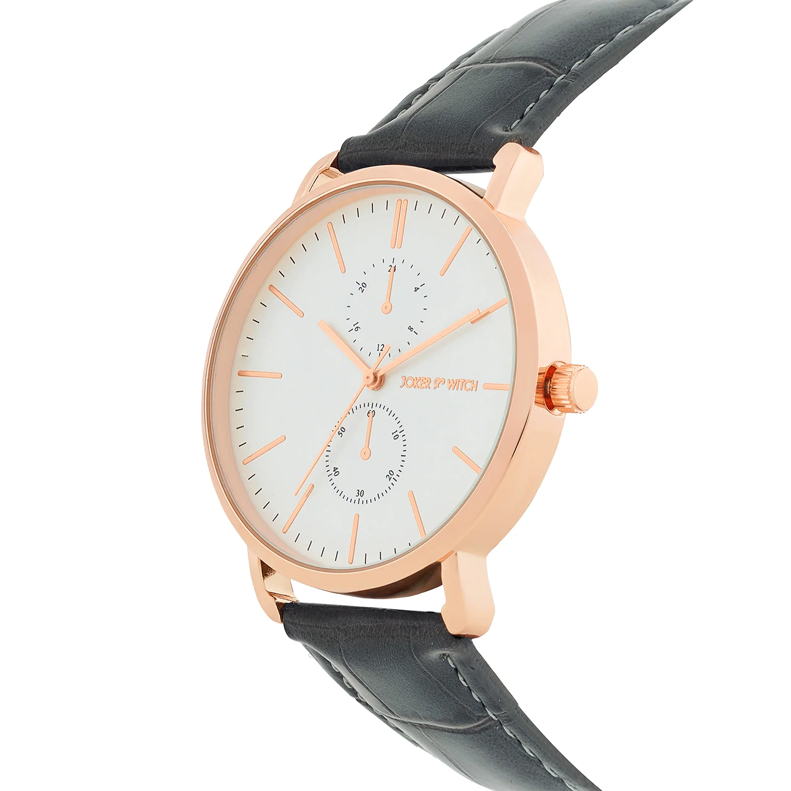 Orion White XLarge Dial Grey PU Strap Men's Watch - Image 4