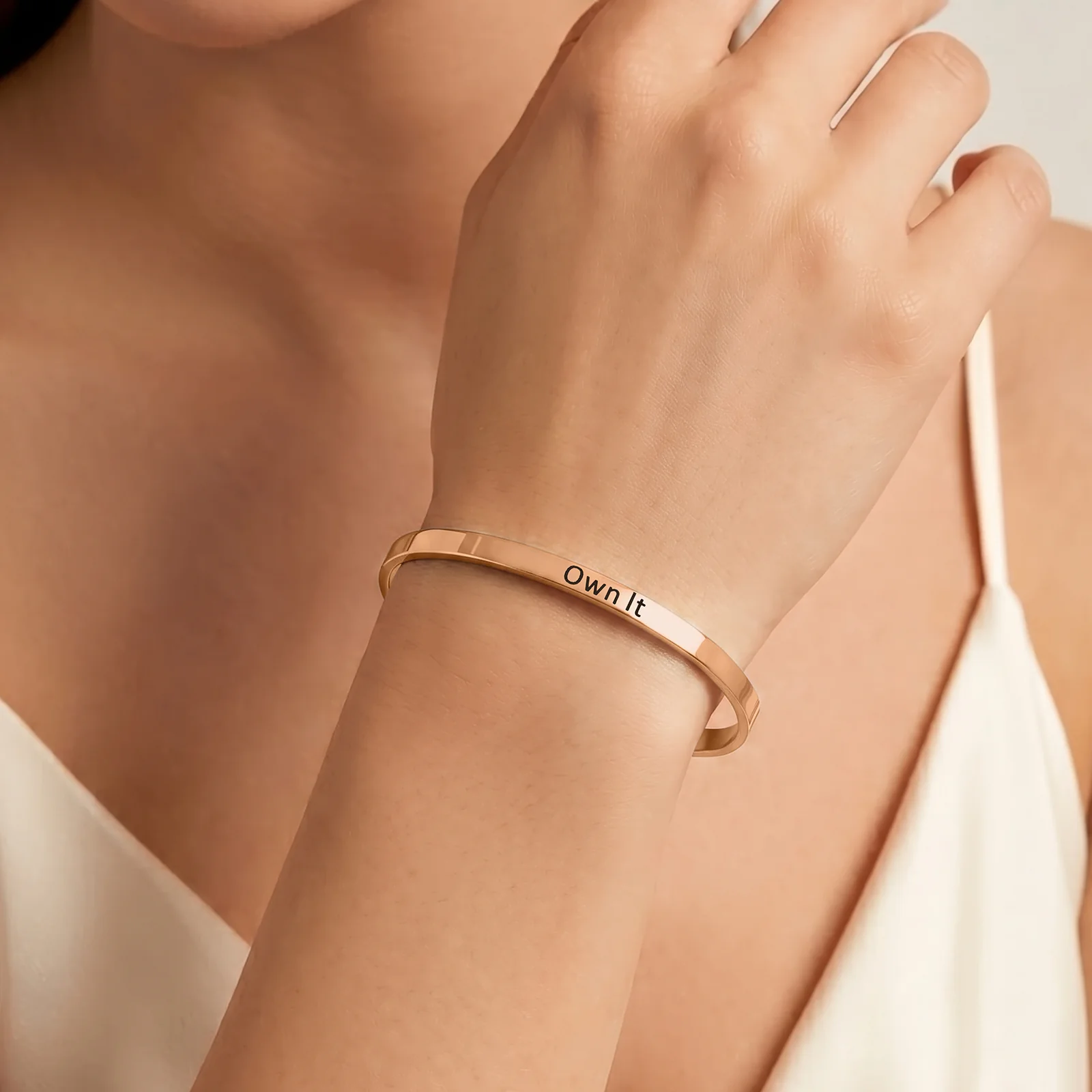 Own It Rose Gold Mantra Band - Image 2