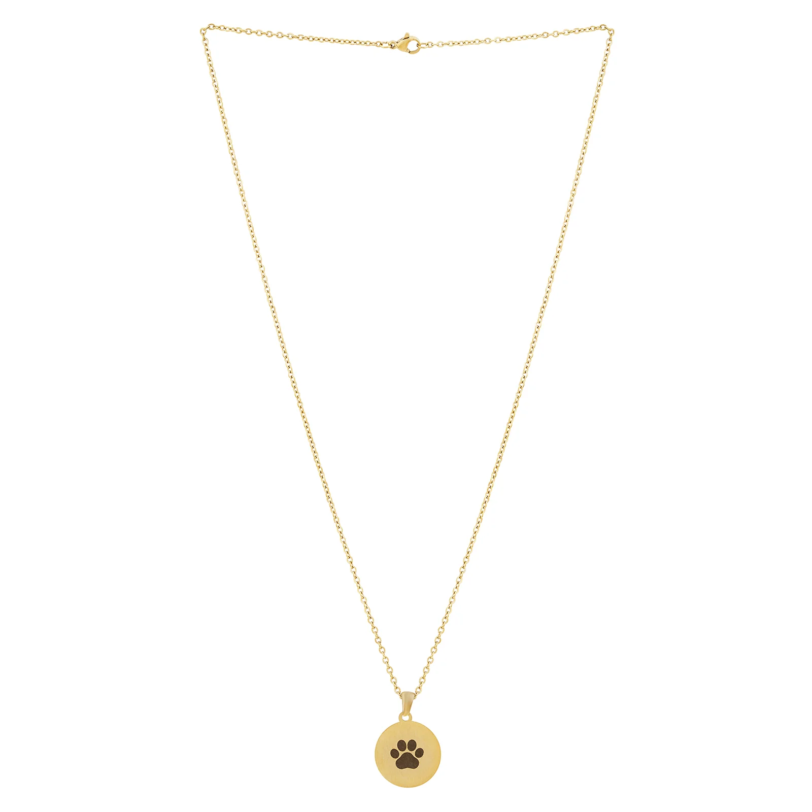 Pawfect Gold Women's Round Mantra Necklace - Image 3