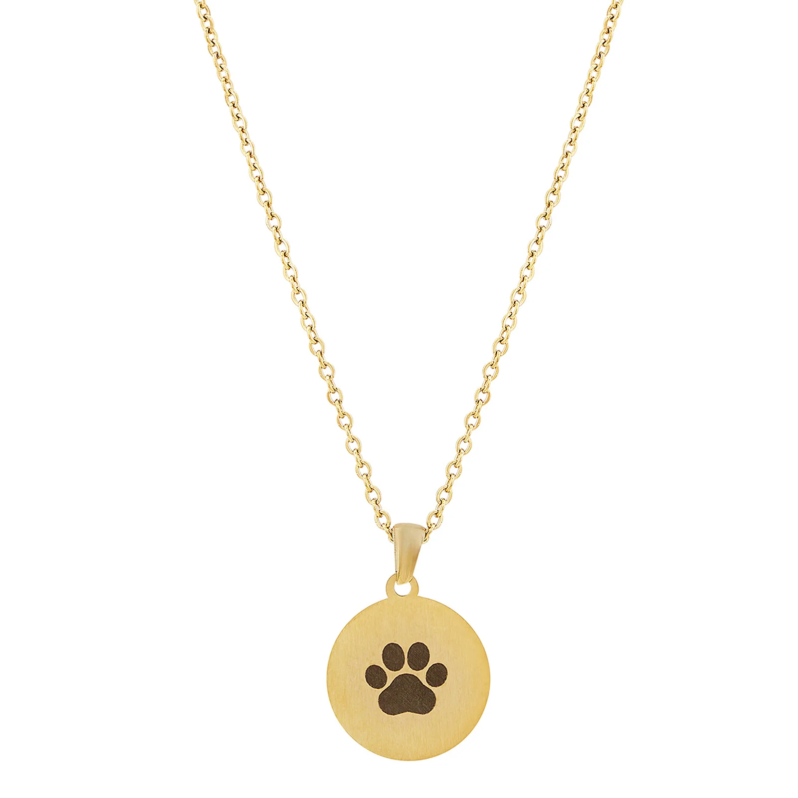 Pawfect Gold Women's Round Mantra Necklace - Image 4