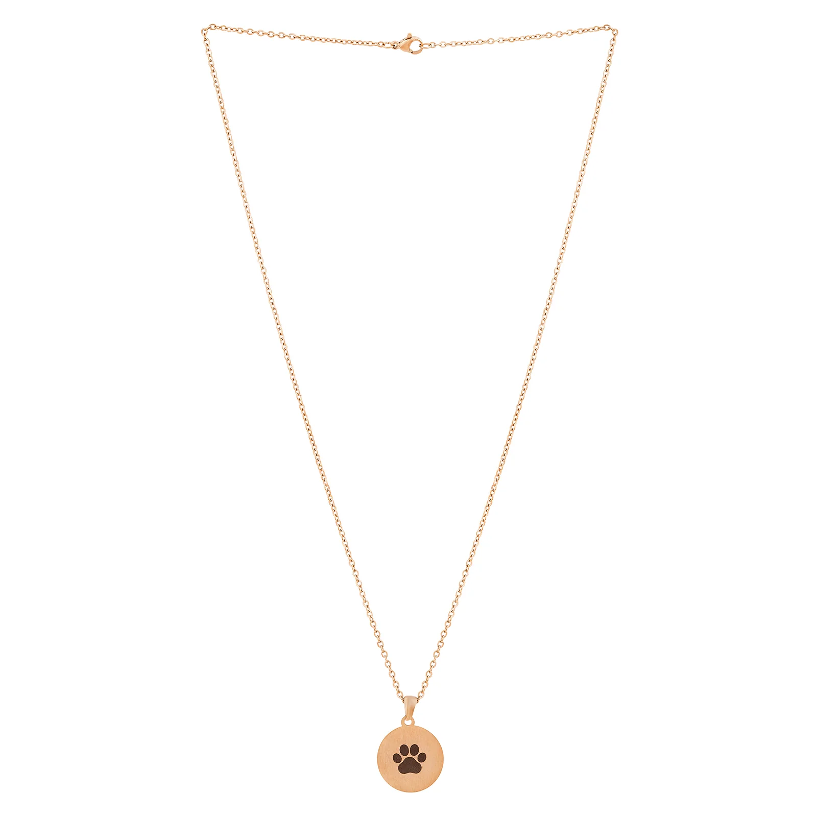 Pawfect Rose Gold Women's Round Mantra Necklace - Image 3