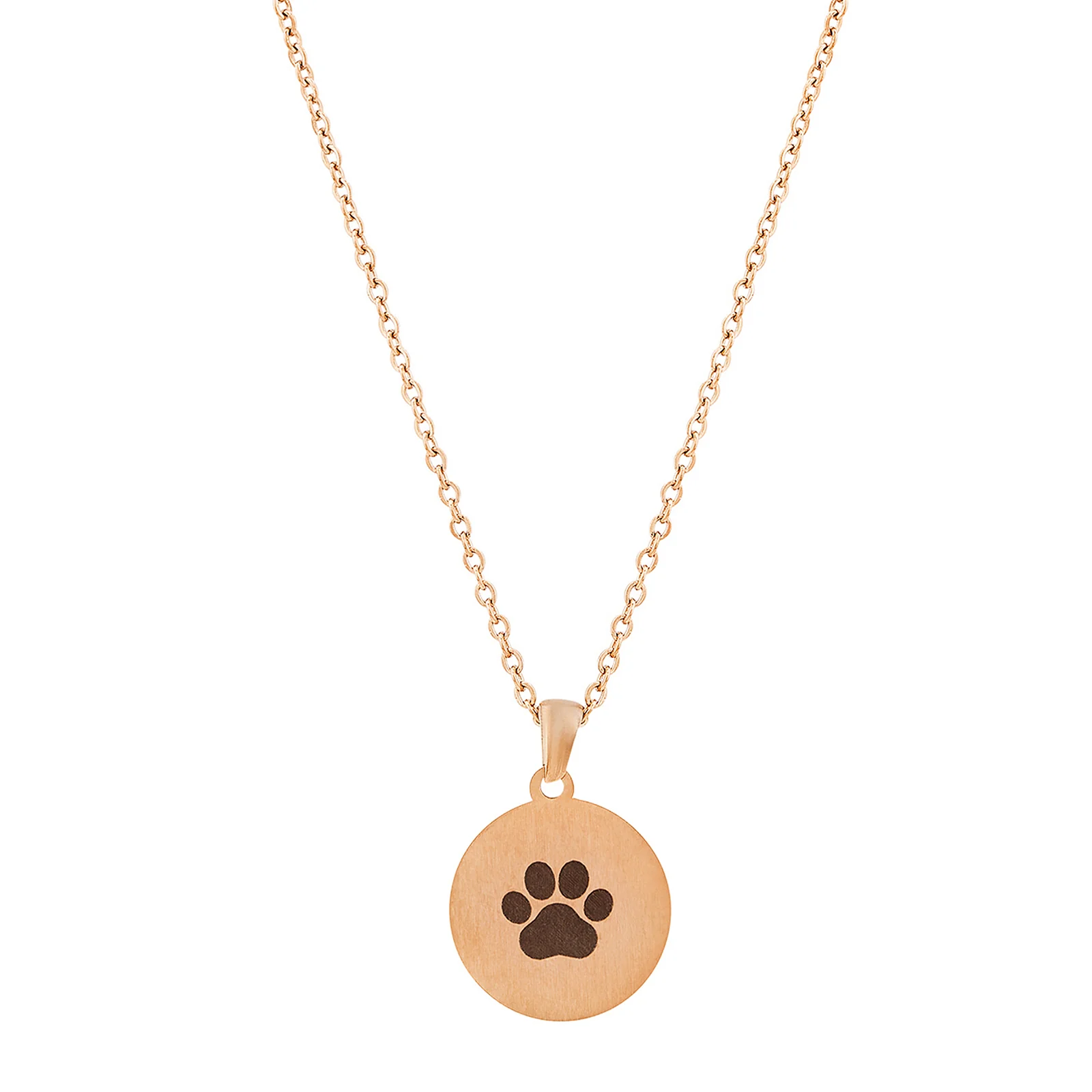 Pawfect Rose Gold Women's Round Mantra Necklace - Image 5
