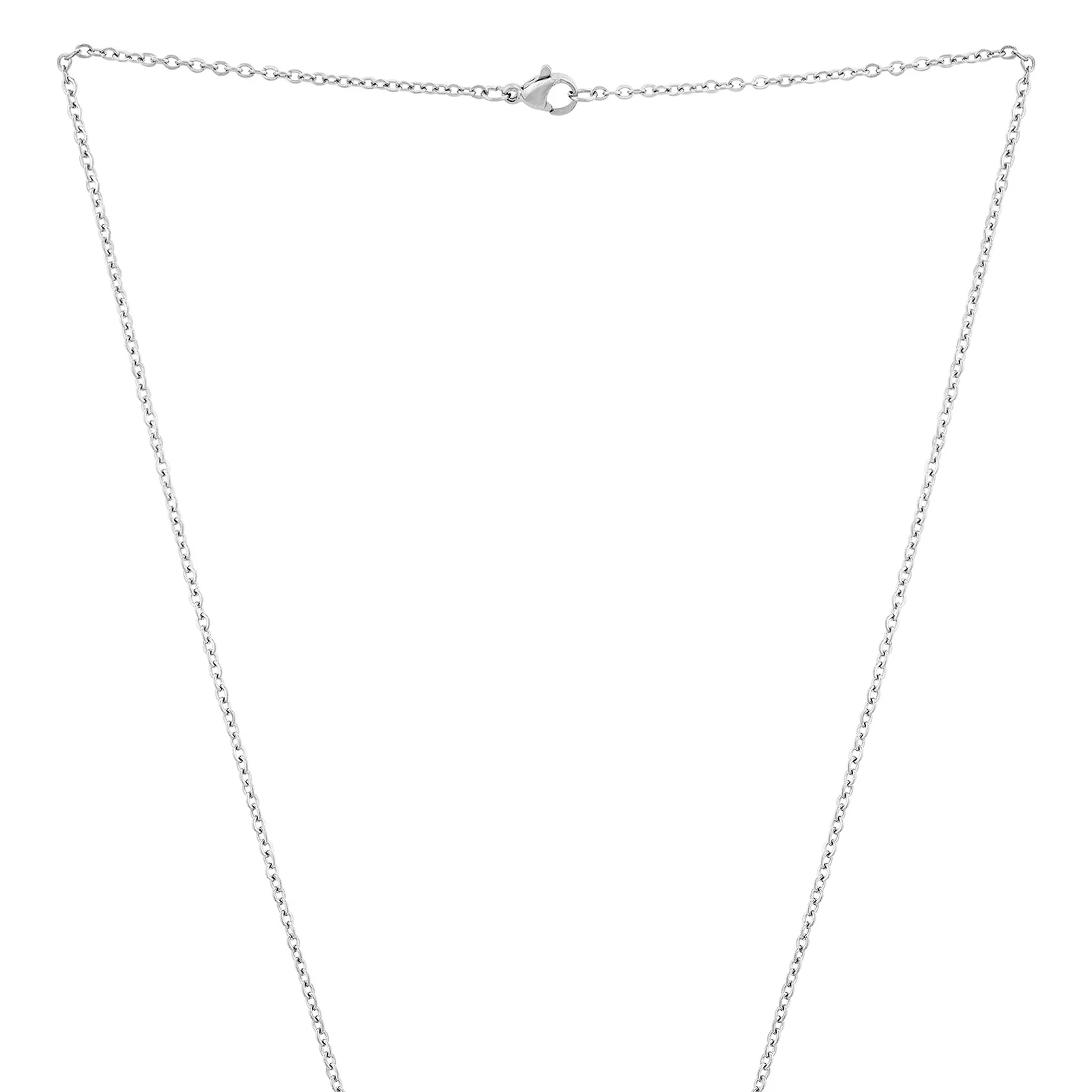 Pawfect Silver Women's Round Mantra Necklace - Image 4