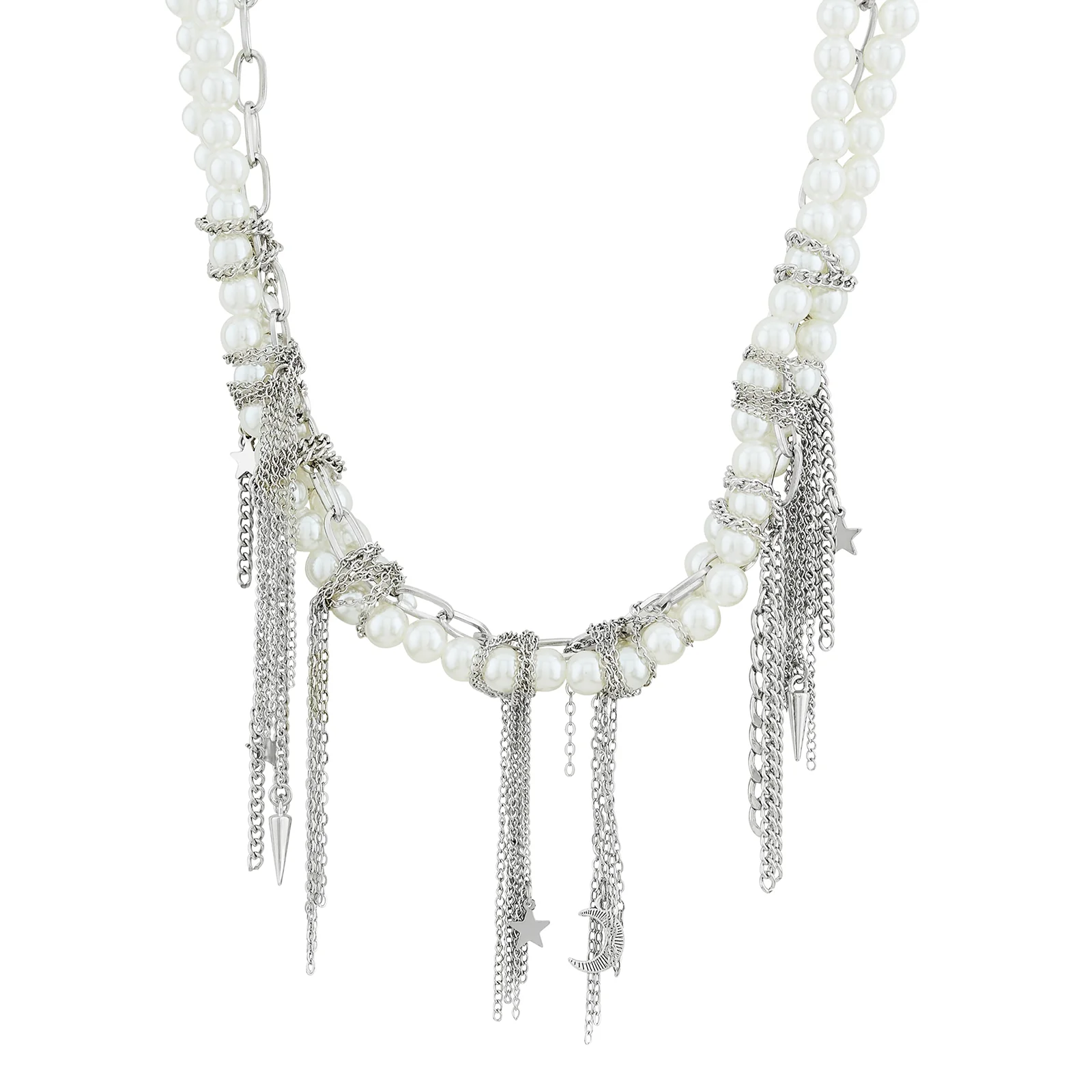 Pearlienne Silver Molten Pearl Necklace - Image 3