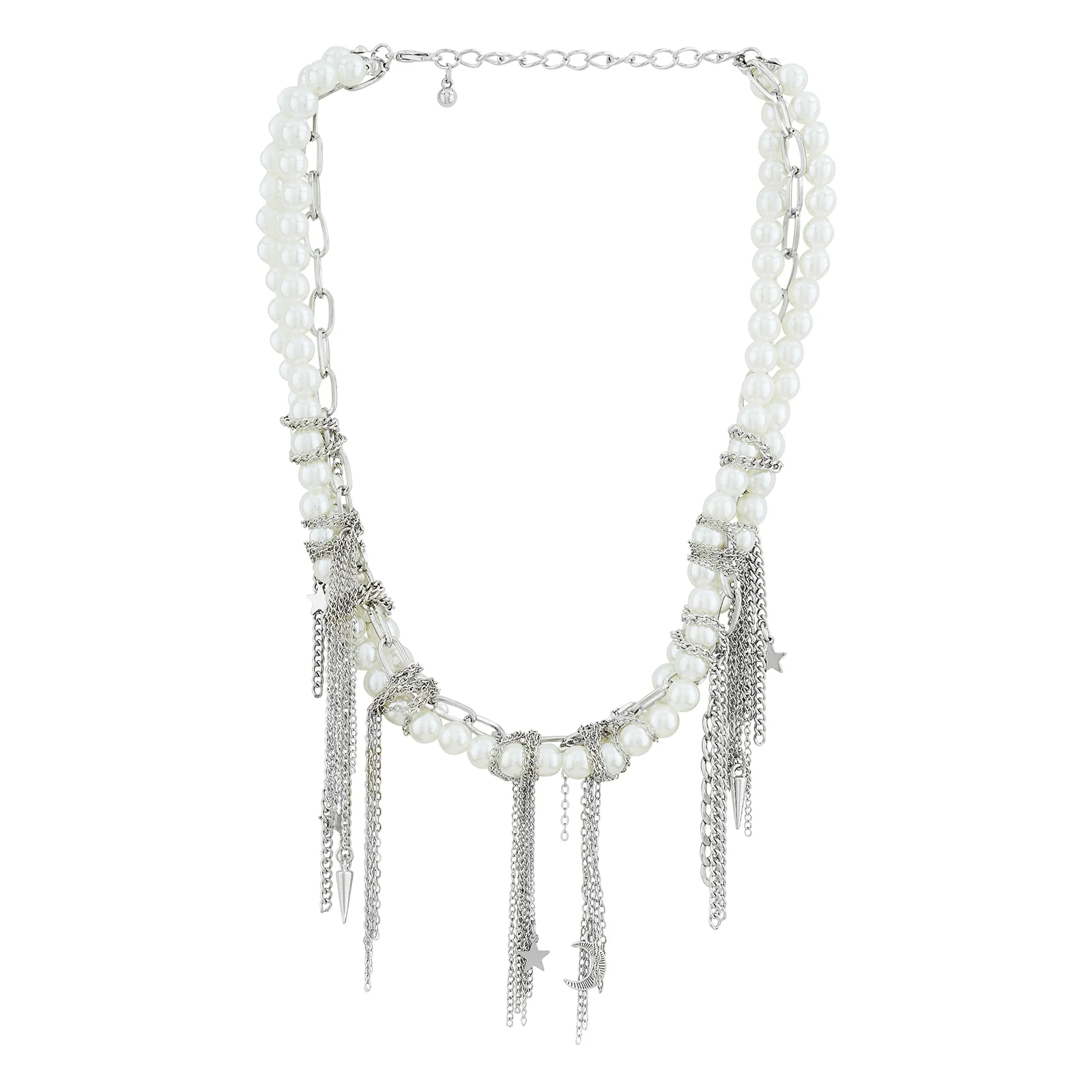 Pearlienne Silver Molten Pearl Necklace - Image 4