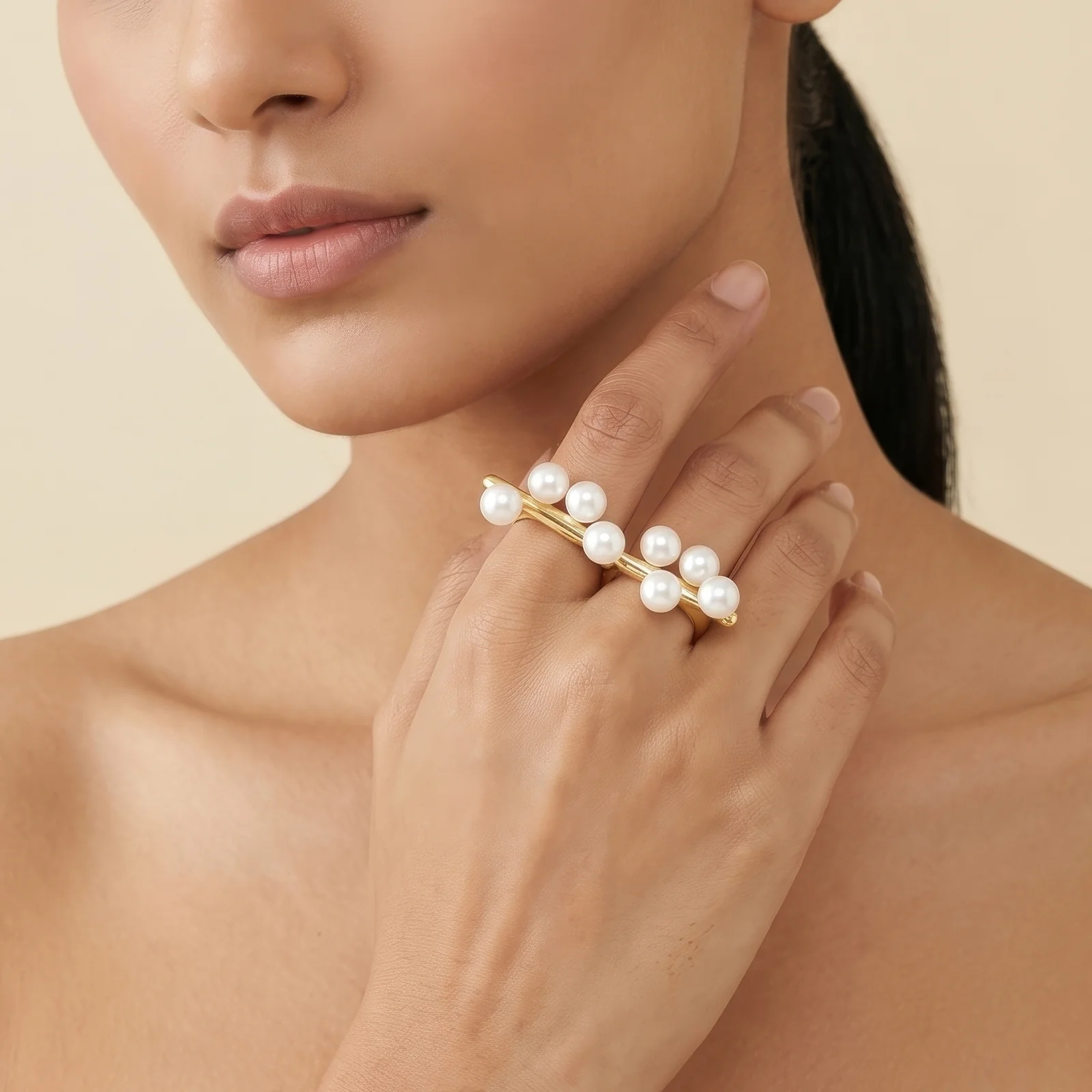 Pearlonie Molten Pearl Ring