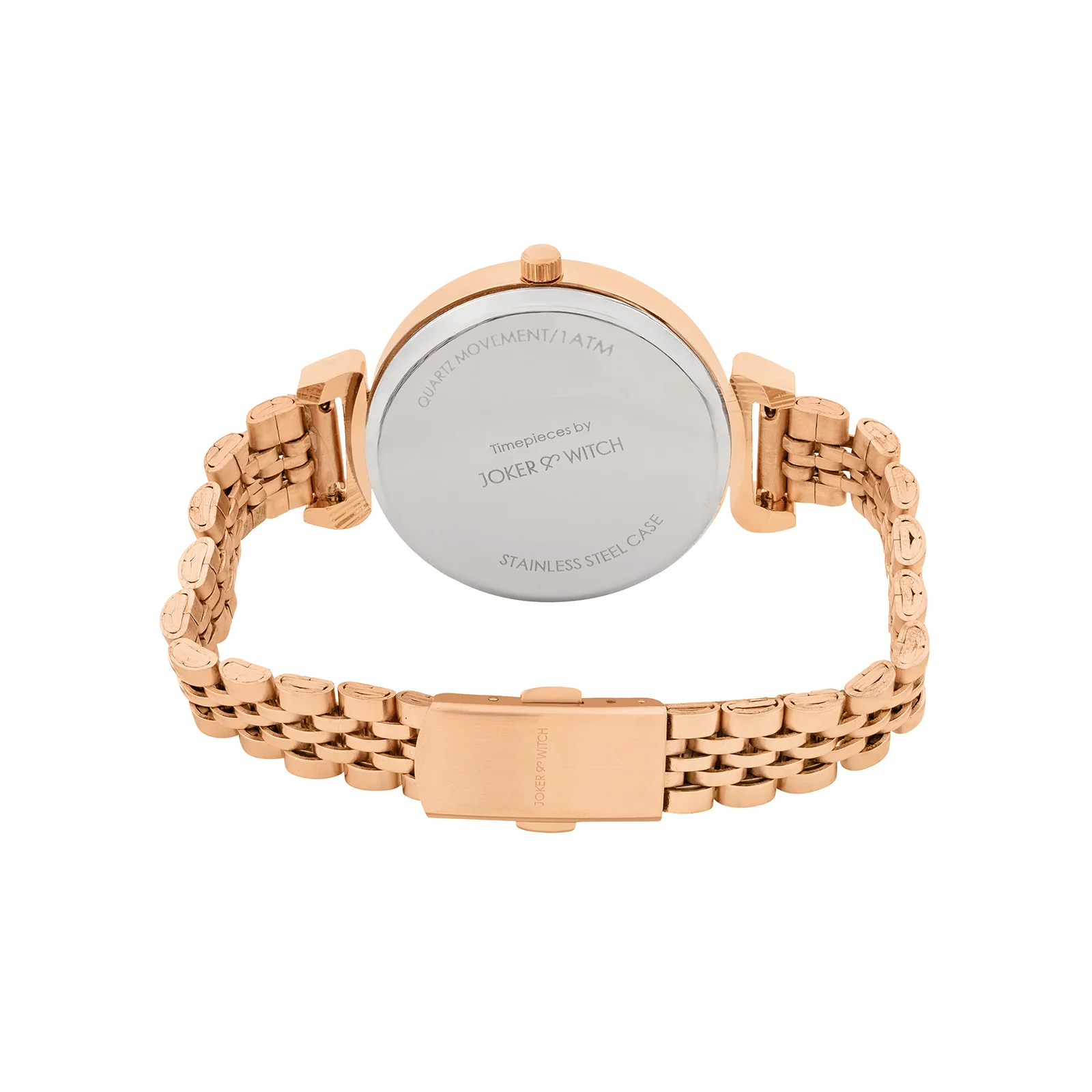 Petite Charcoal Medium Dial Rose Gold Linked Chain Strap Women's Watch - Image 6