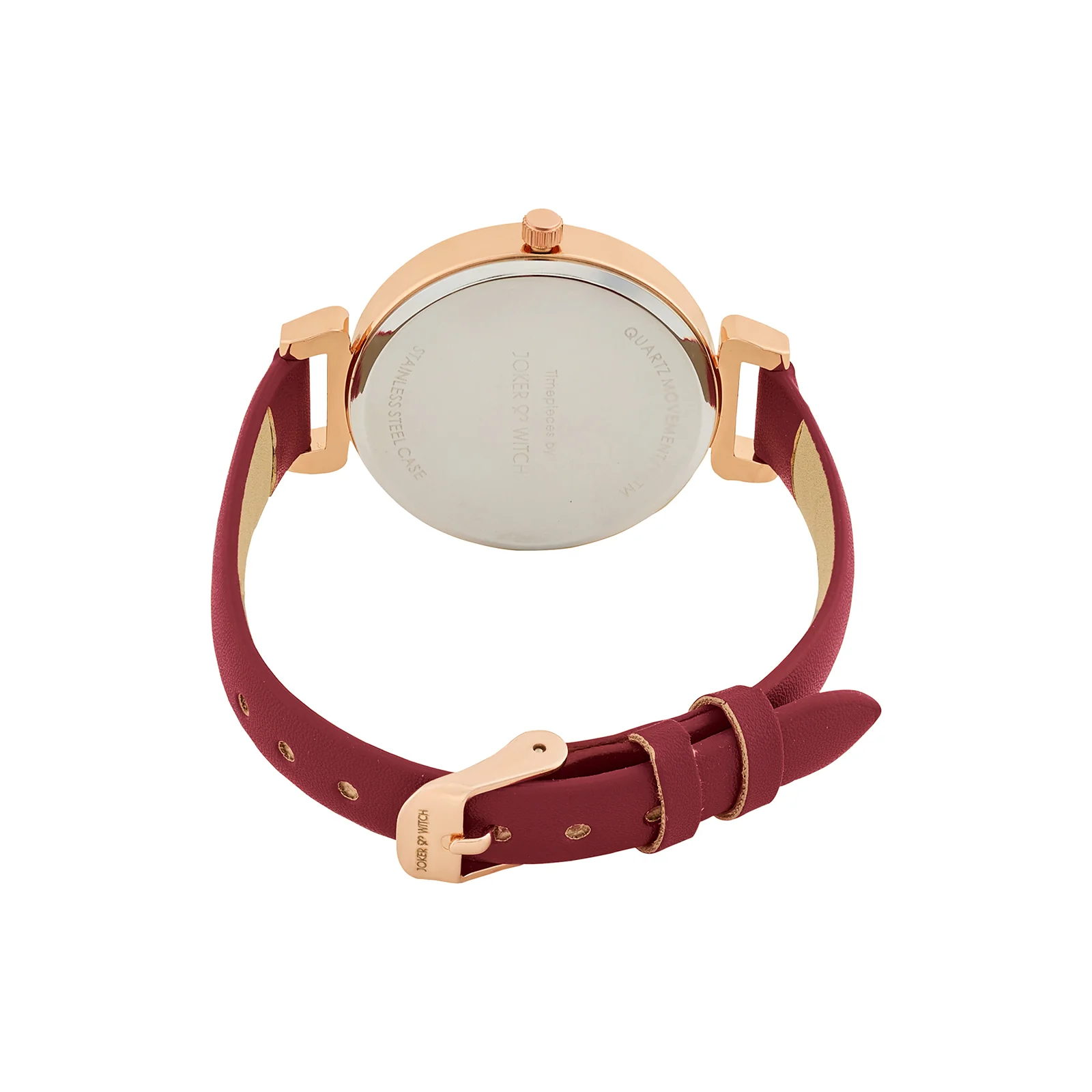 Petite Maroon Medium Dial PU Strap Women's Watch - Image 6