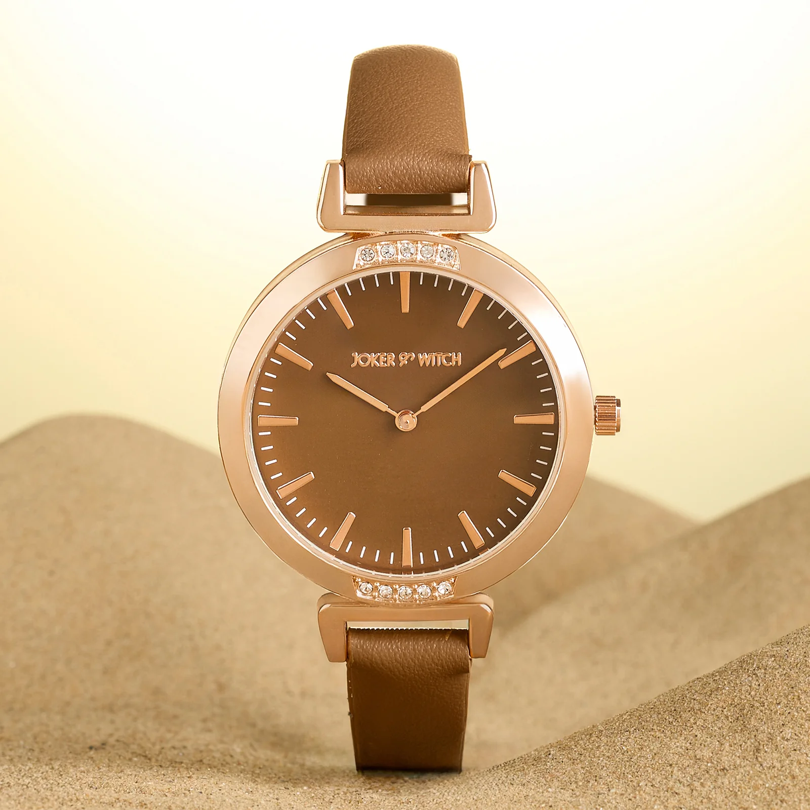 Petite Mocha Medium Dial PU Strap Women's Watch