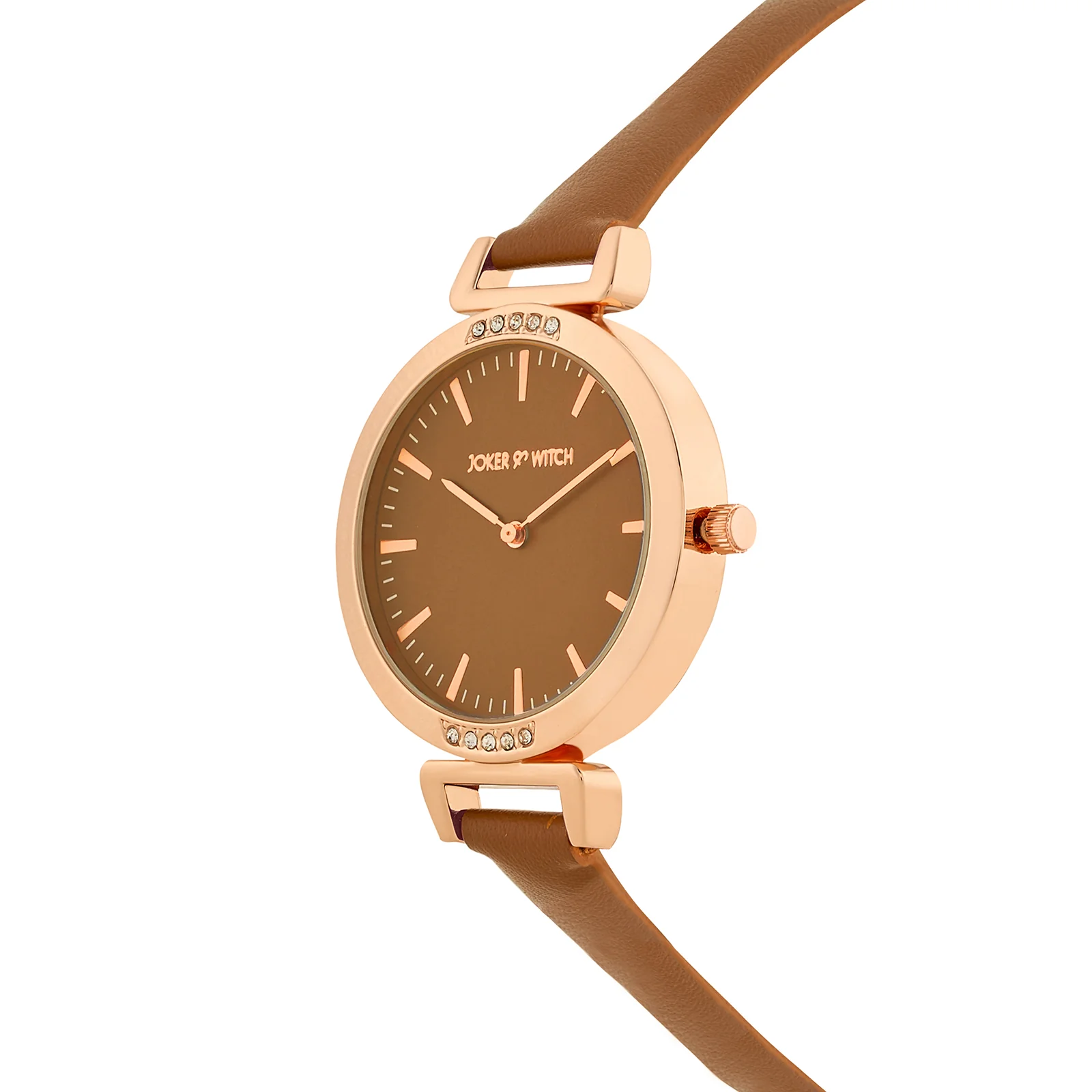 Petite Mocha Medium Dial PU Strap Women's Watch - Image 4