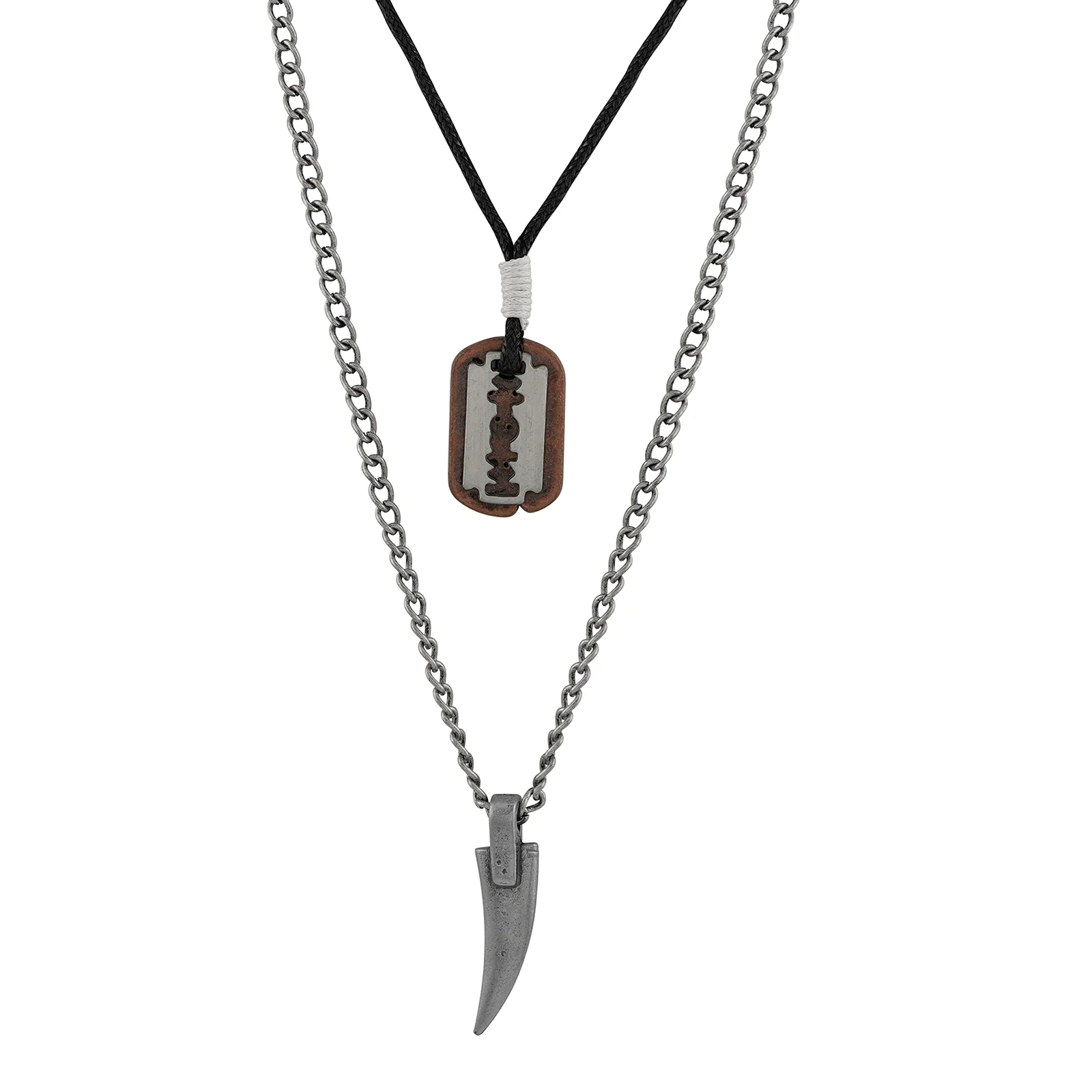 Polin Men's Layered Black Necklace - Image 3