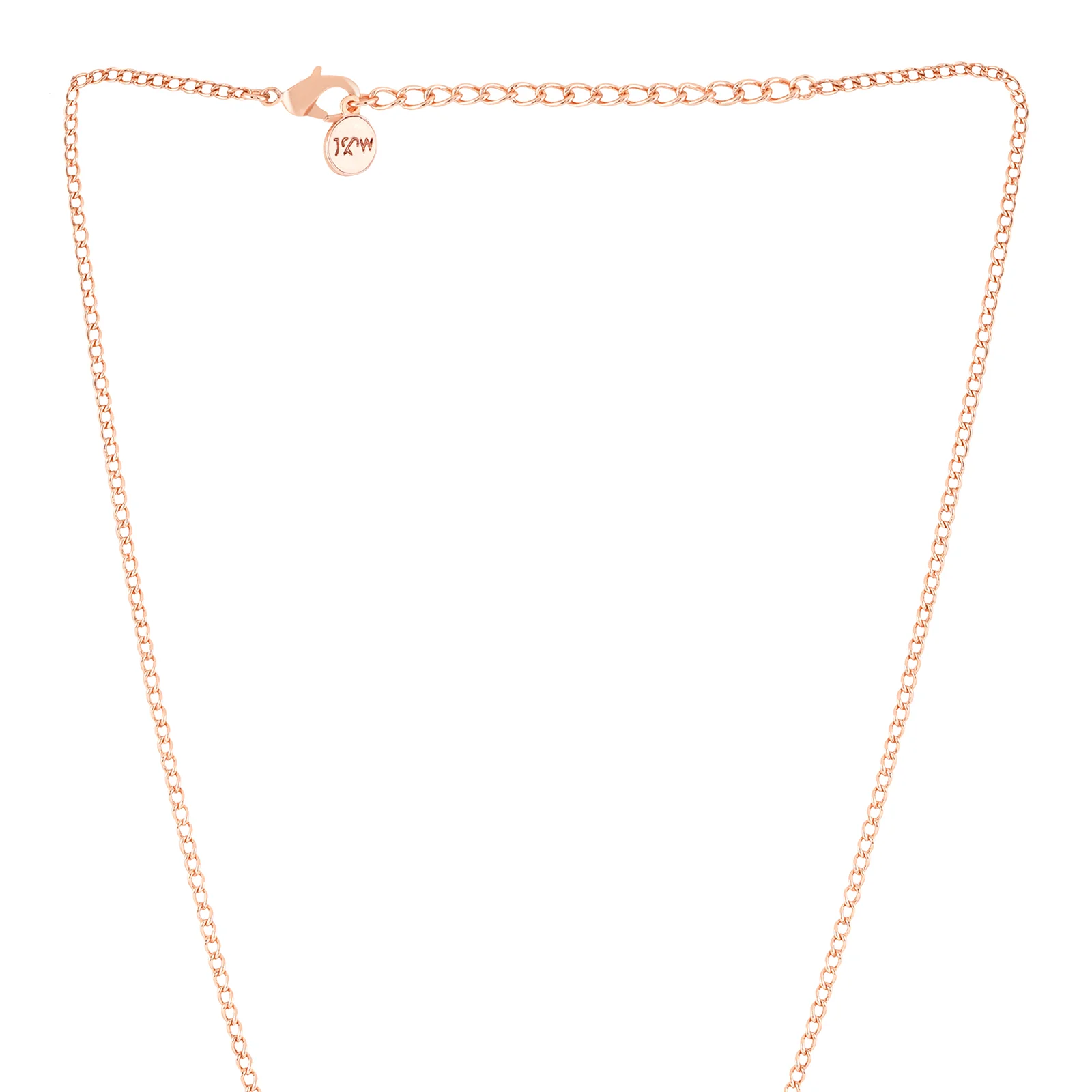 Quad Rhinestone Rosegold Necklace Charm - Image 5