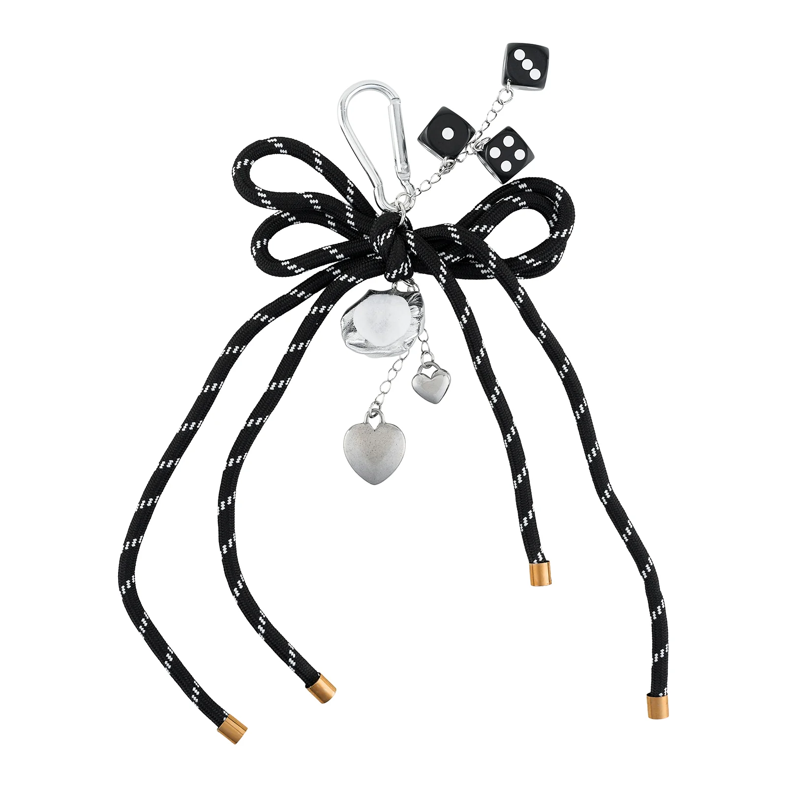 Rebel Black Ribbon Bag Charm - Image 4