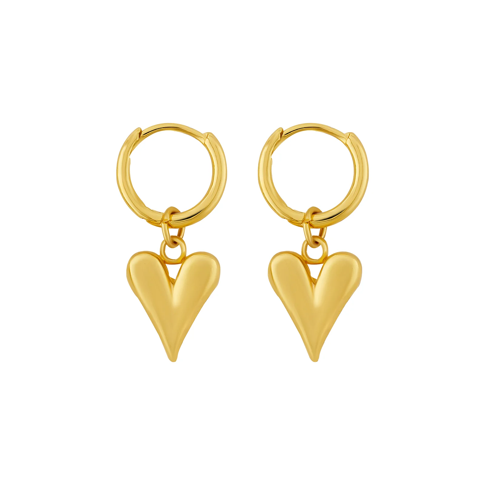 Ren Ren Gold Heart Love Earrings - Image 3