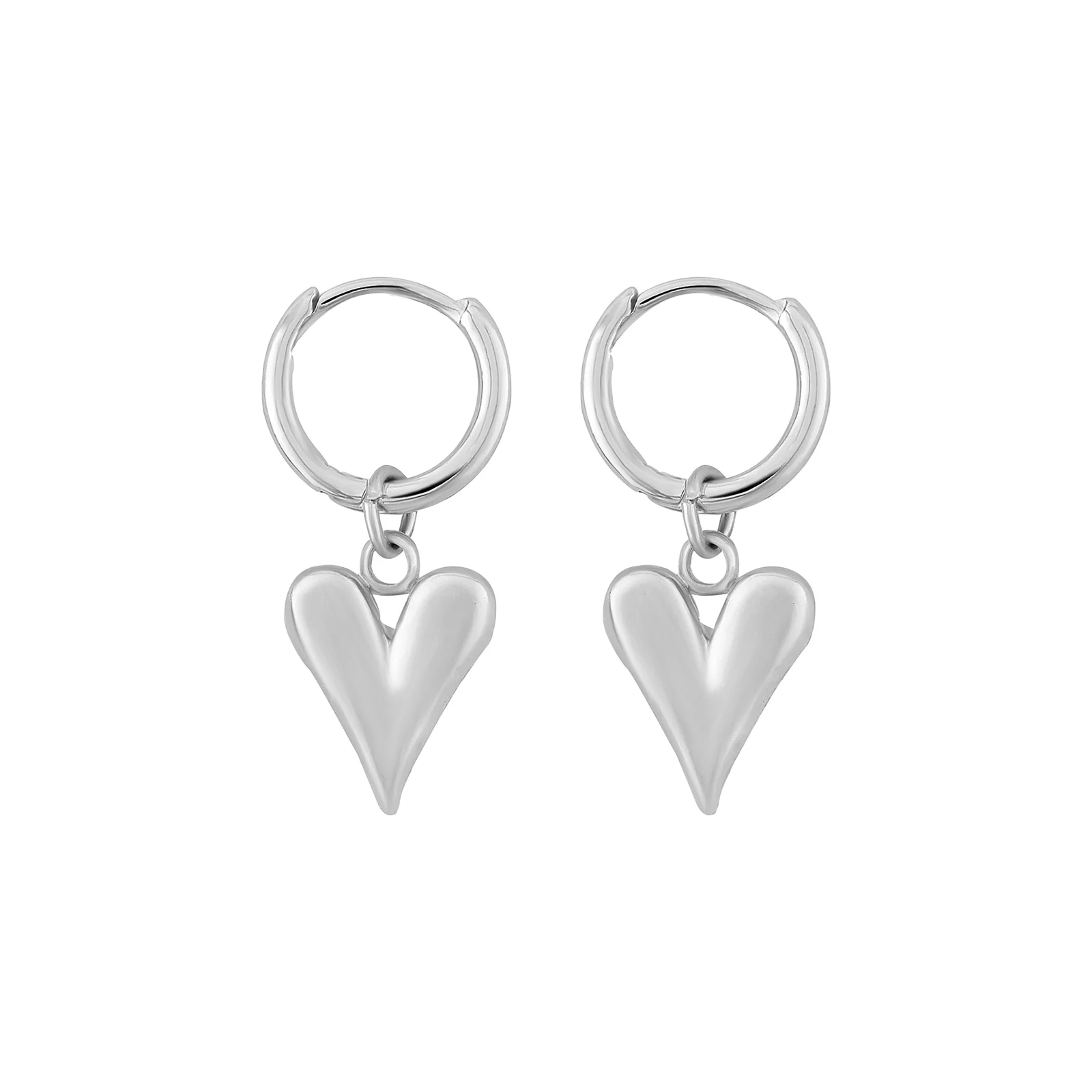 Ren Ren Silver Heart Love Earrings - Image 3