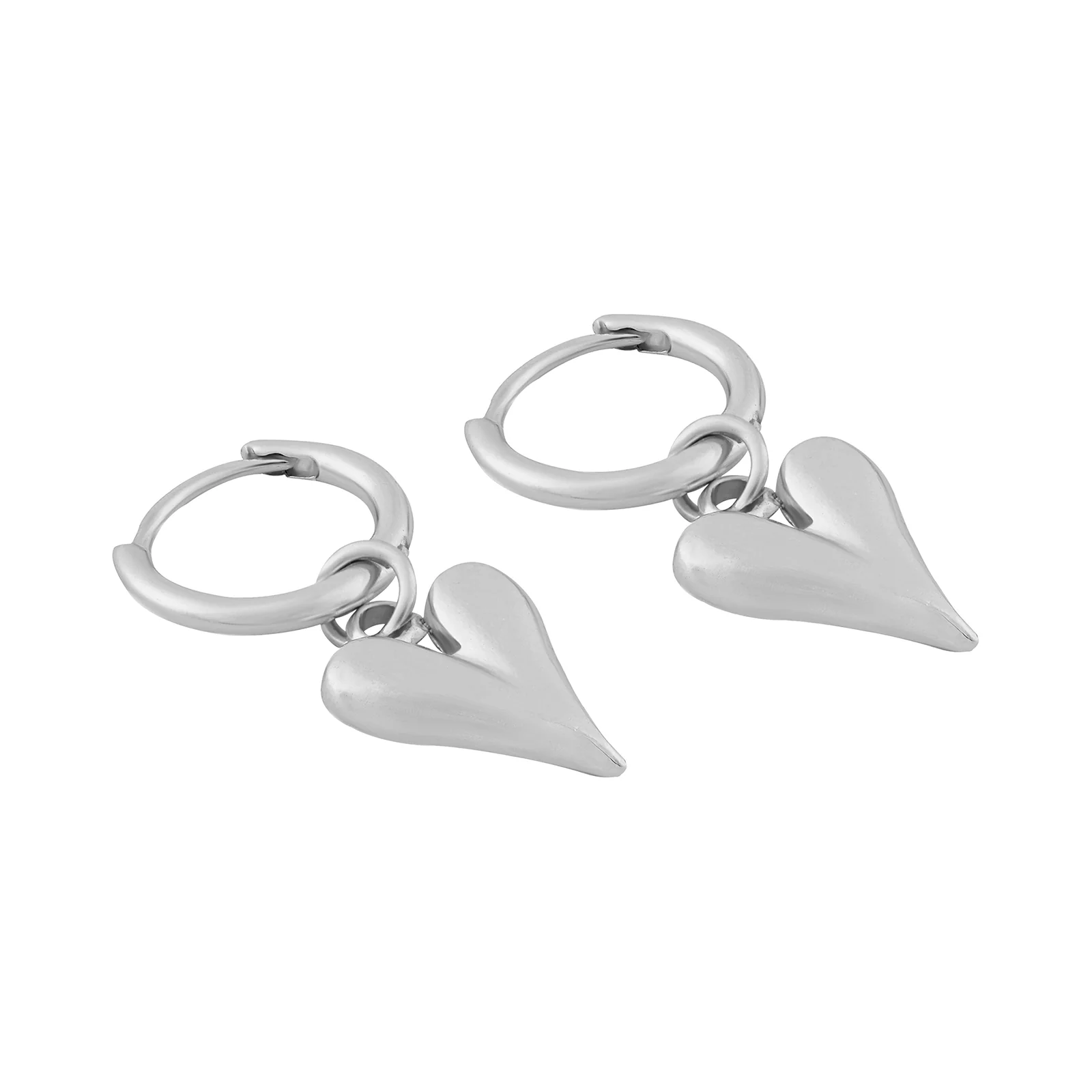 Ren Ren Silver Heart Love Earrings - Image 4