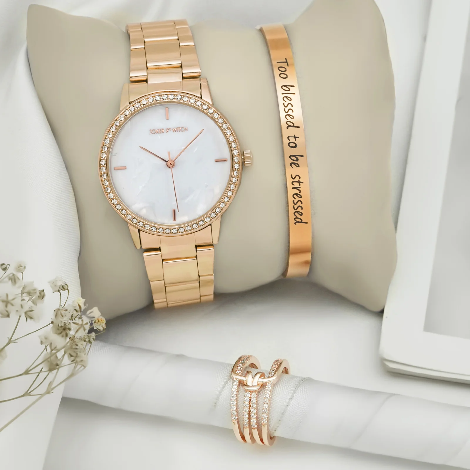 Rosegold Stardust Love Triangle