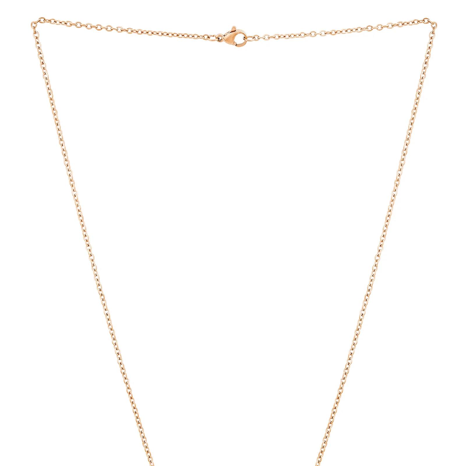 Rosette Rose Gold Women's Round Mantra Necklace - Image 4