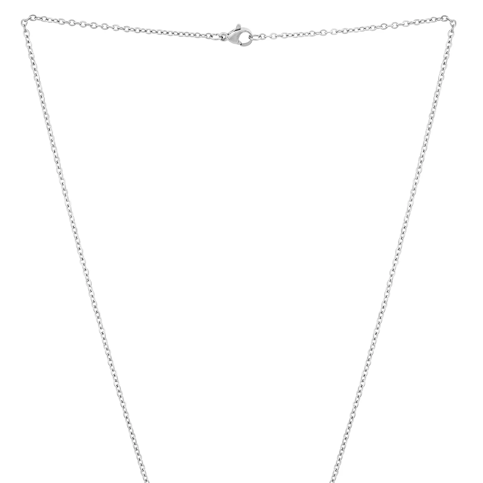 Rosette Silver Women's Round Mantra Necklace - Image 4
