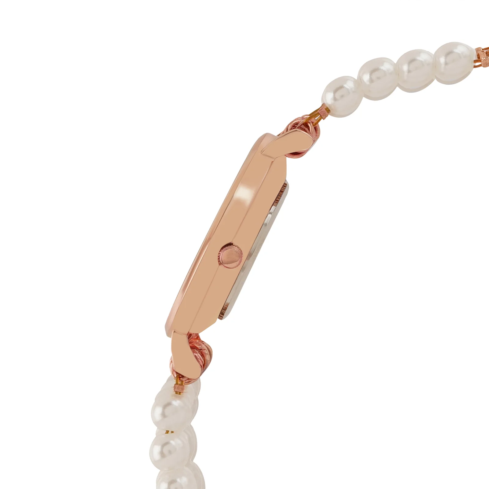 Rosette White Small Dial Rose Gold Pearl Strap Women's Watch - Image 6