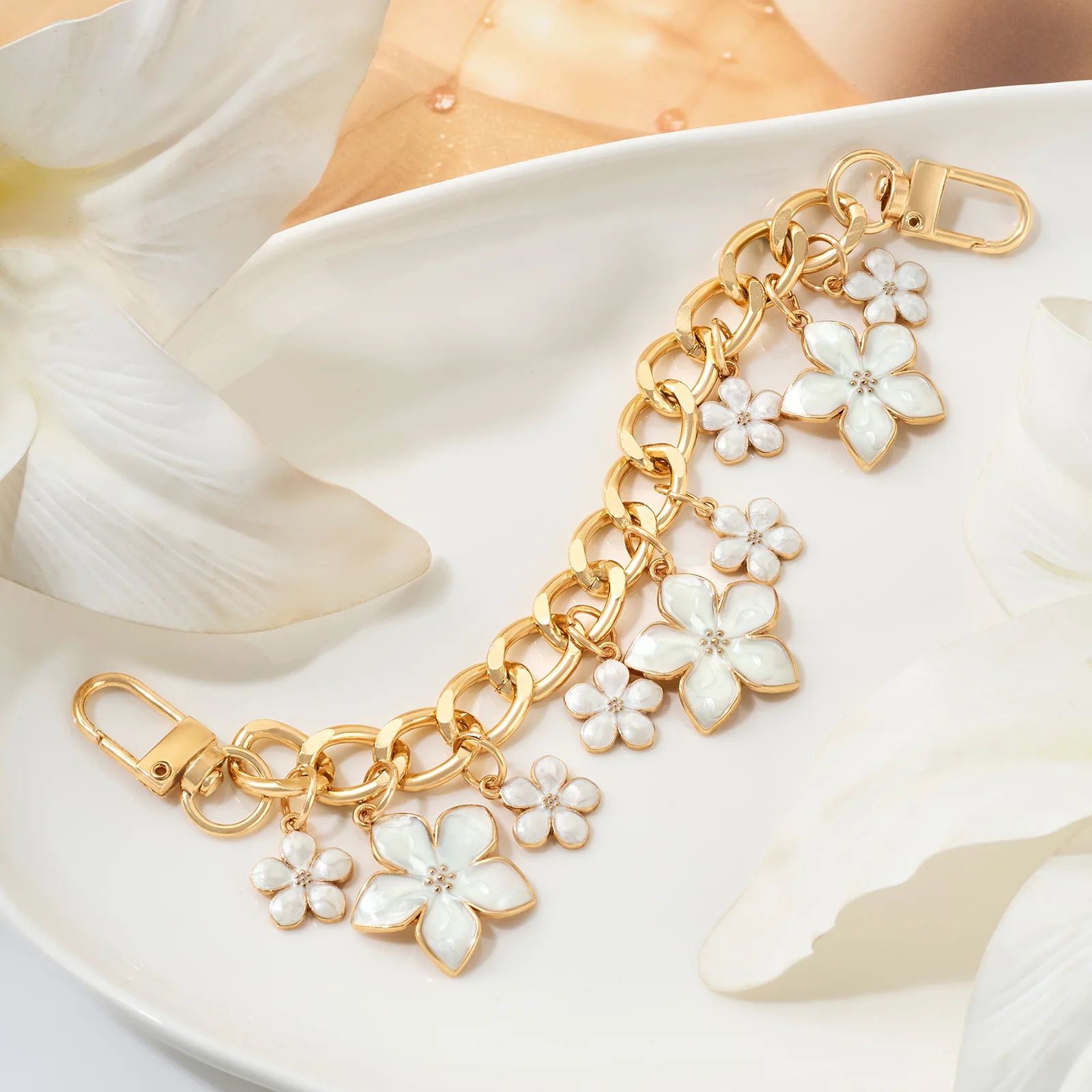 Rosy Cheeks White Bag Charm - Image 3