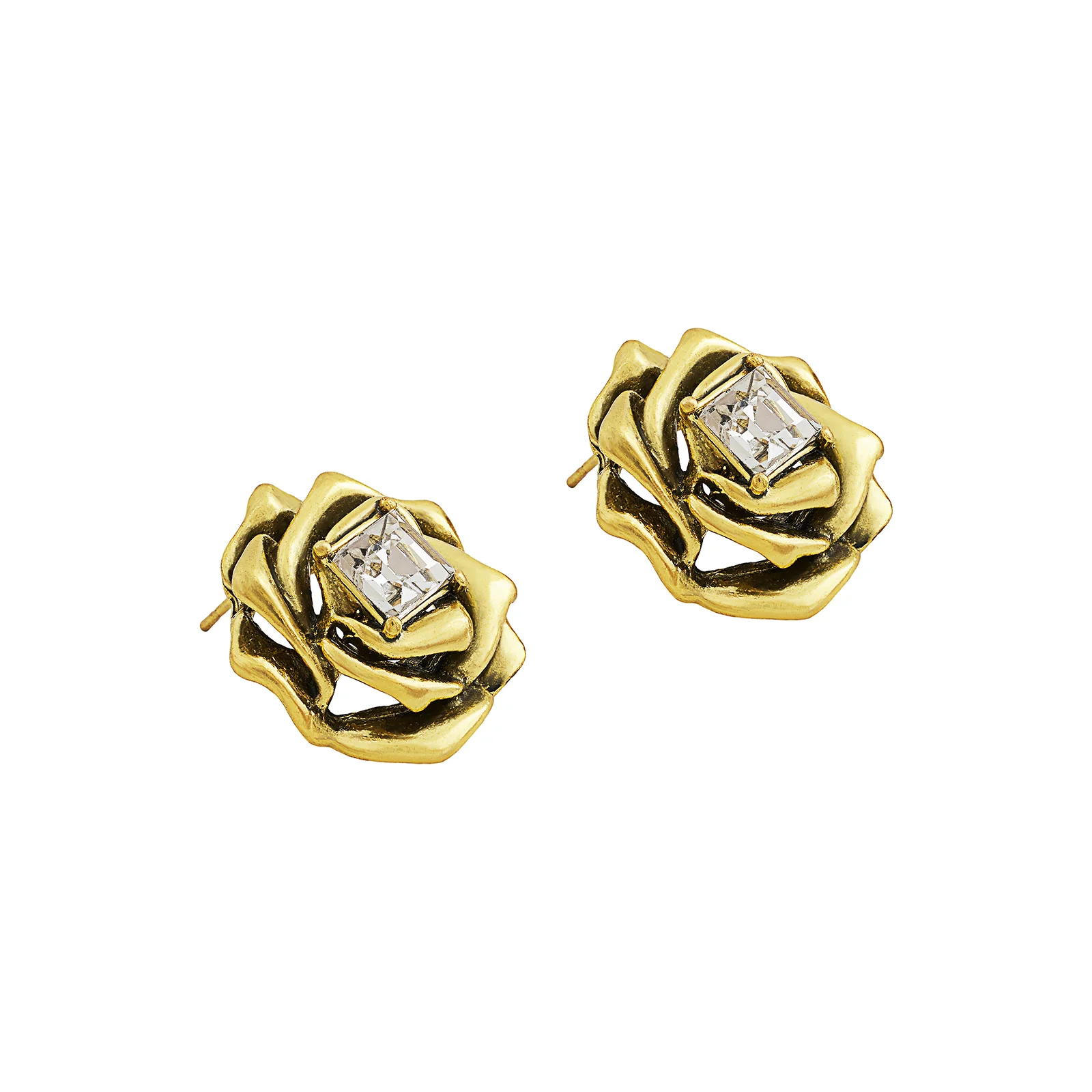 Rozira Gold Flower Earrings - Image 4