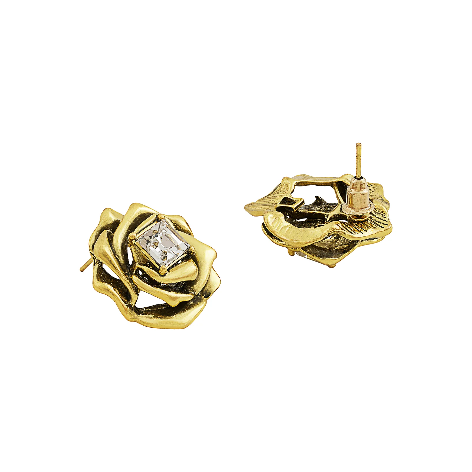 Rozira Gold Flower Earrings - Image 5