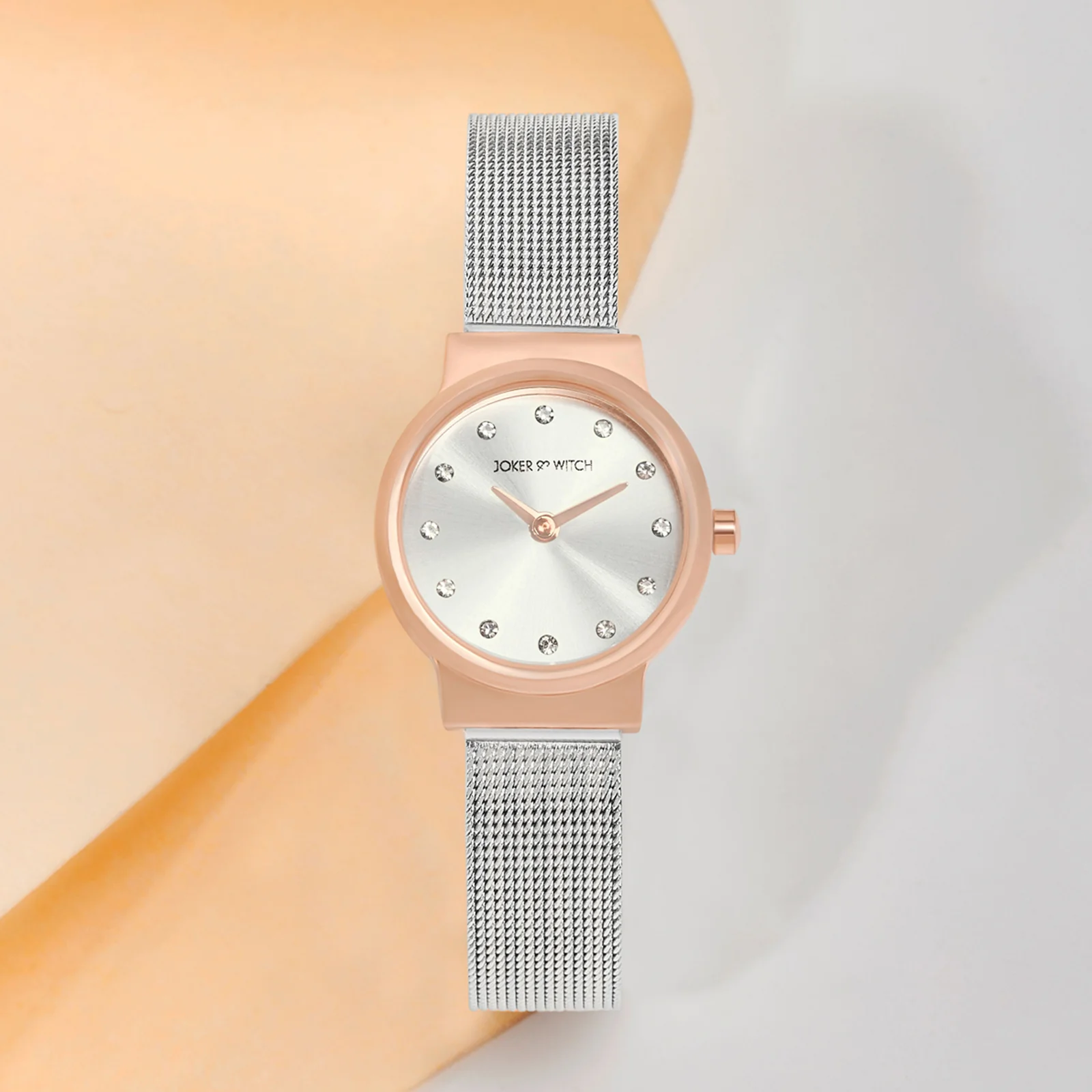 Serena Silver Mini Dial Mesh Strap Women's Watch - Image 2