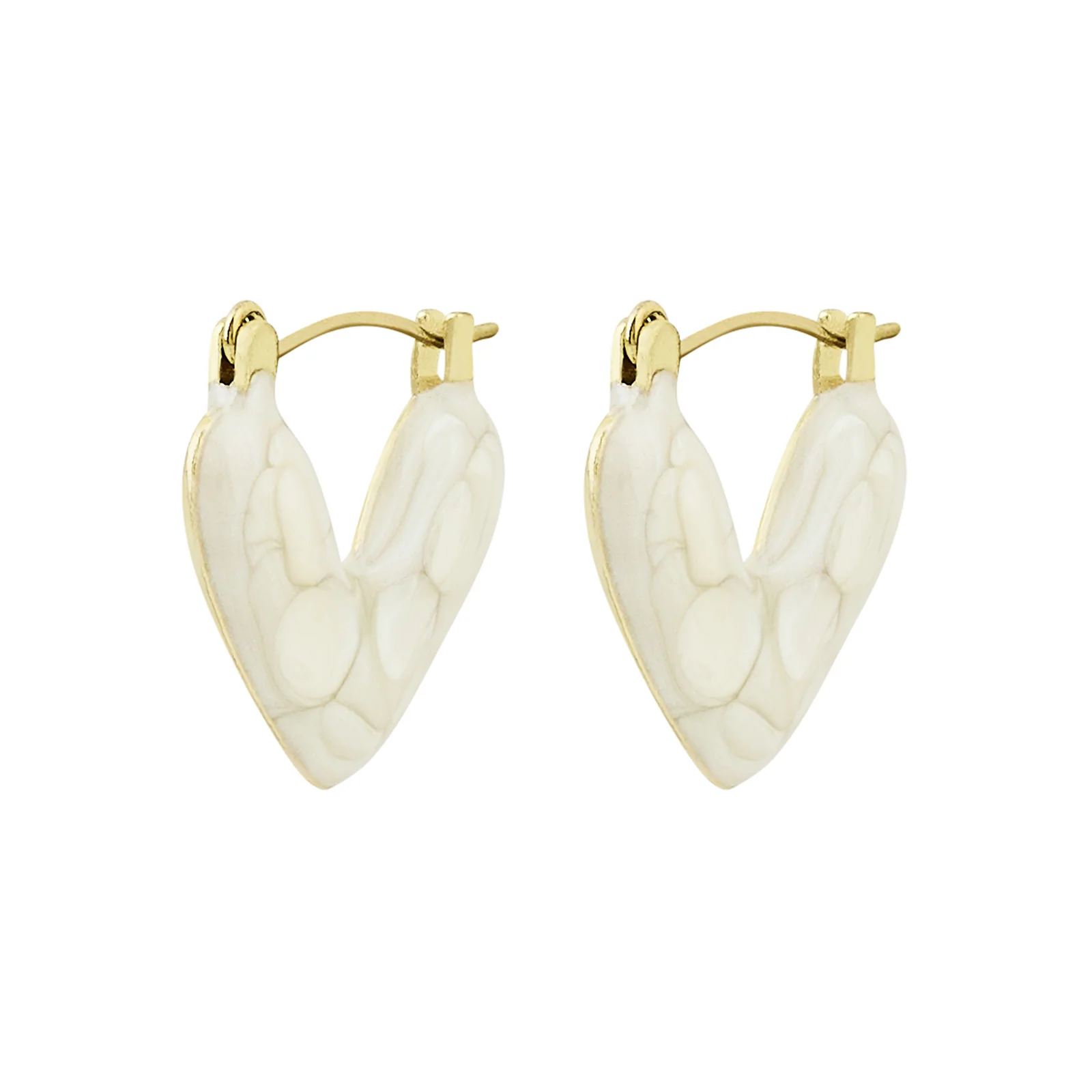 Serene Heart Shaped Pearl Love Earrings - Image 3