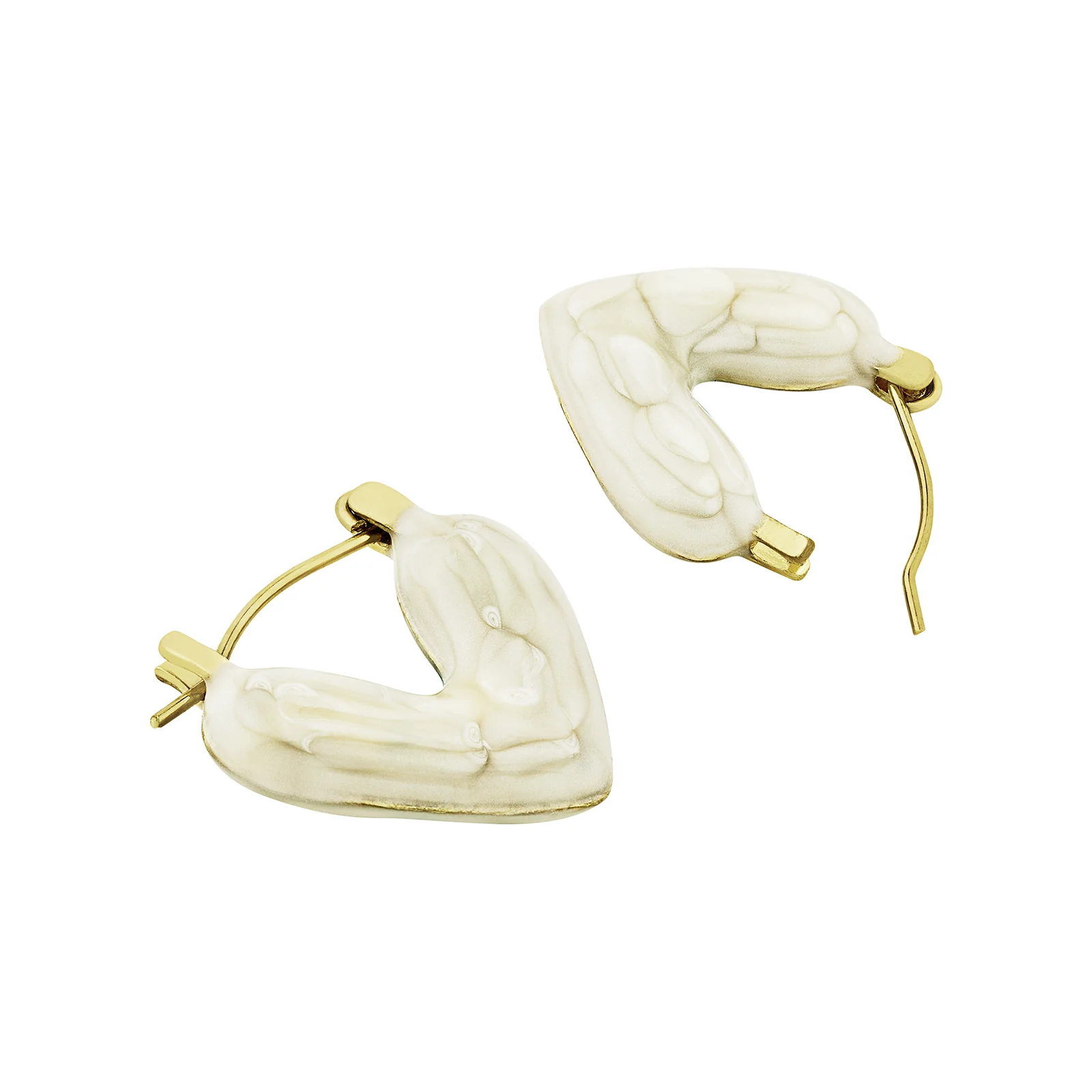 Serene Heart Shaped Pearl Love Earrings - Image 5