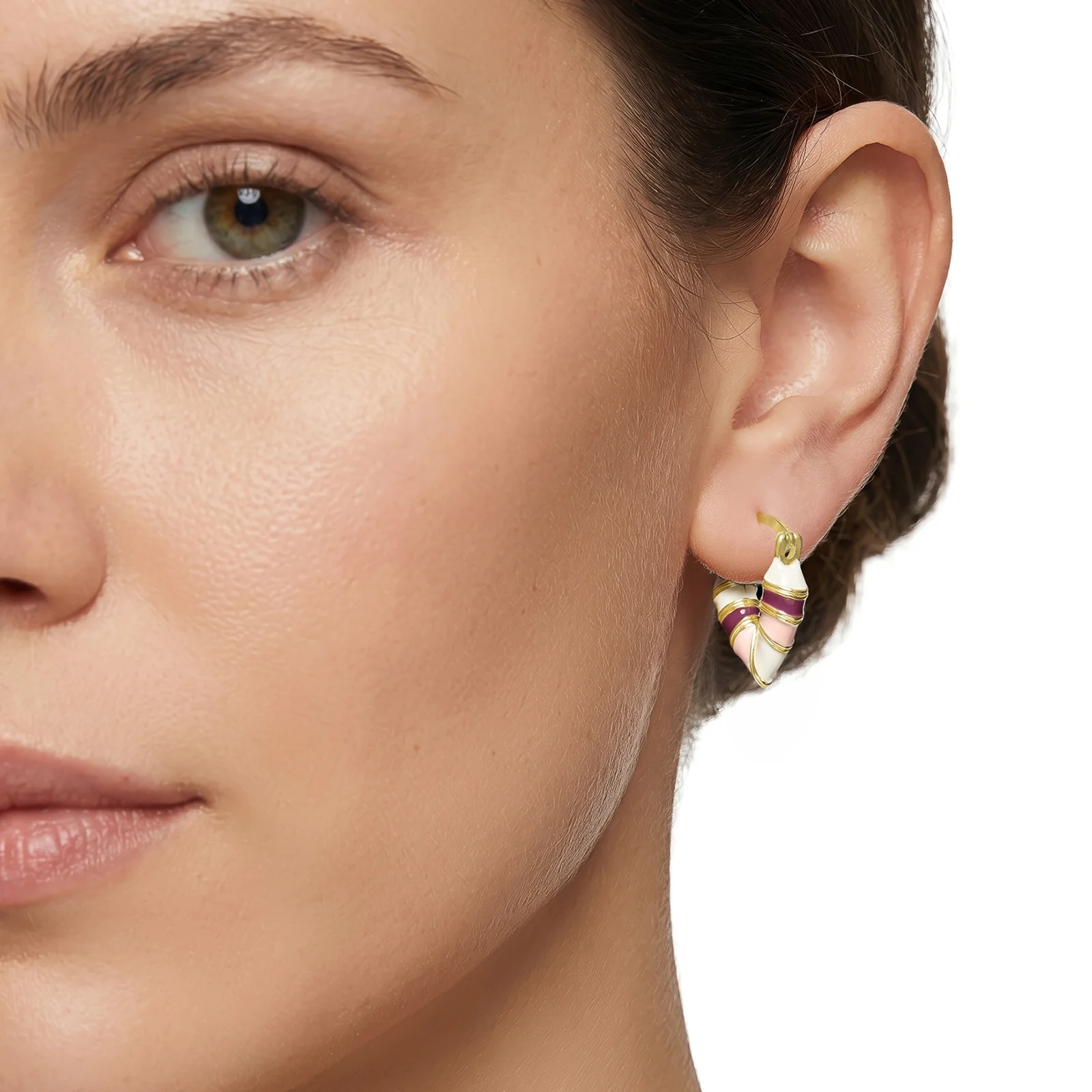 Serene Heart Shaped Red & Pink Love Earrings - Image 2